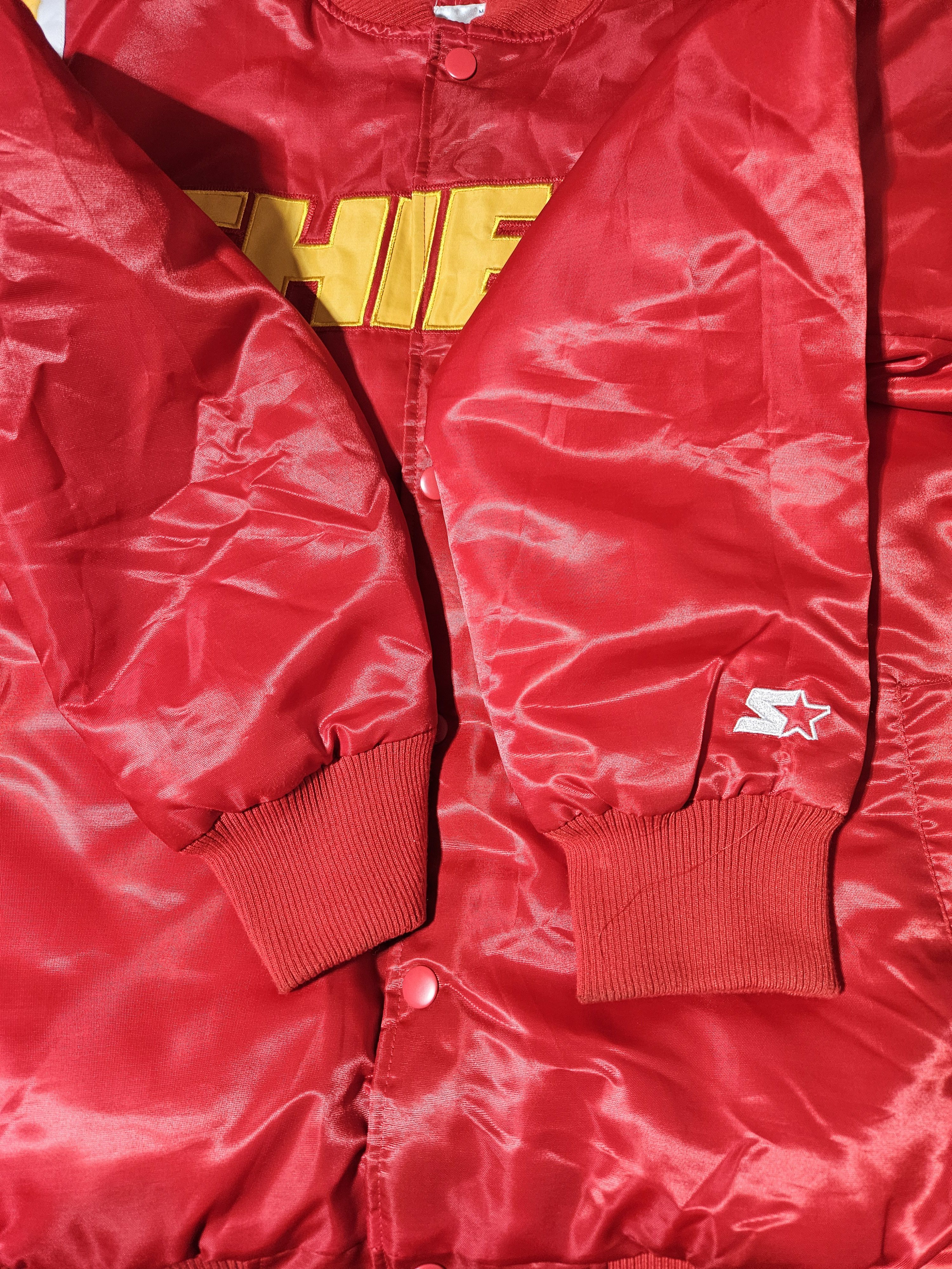Starter Starter Kansas Chiefs Bomber Jacket Satin XL Snap Size US XL / EU 56 / 4 - 8 Thumbnail