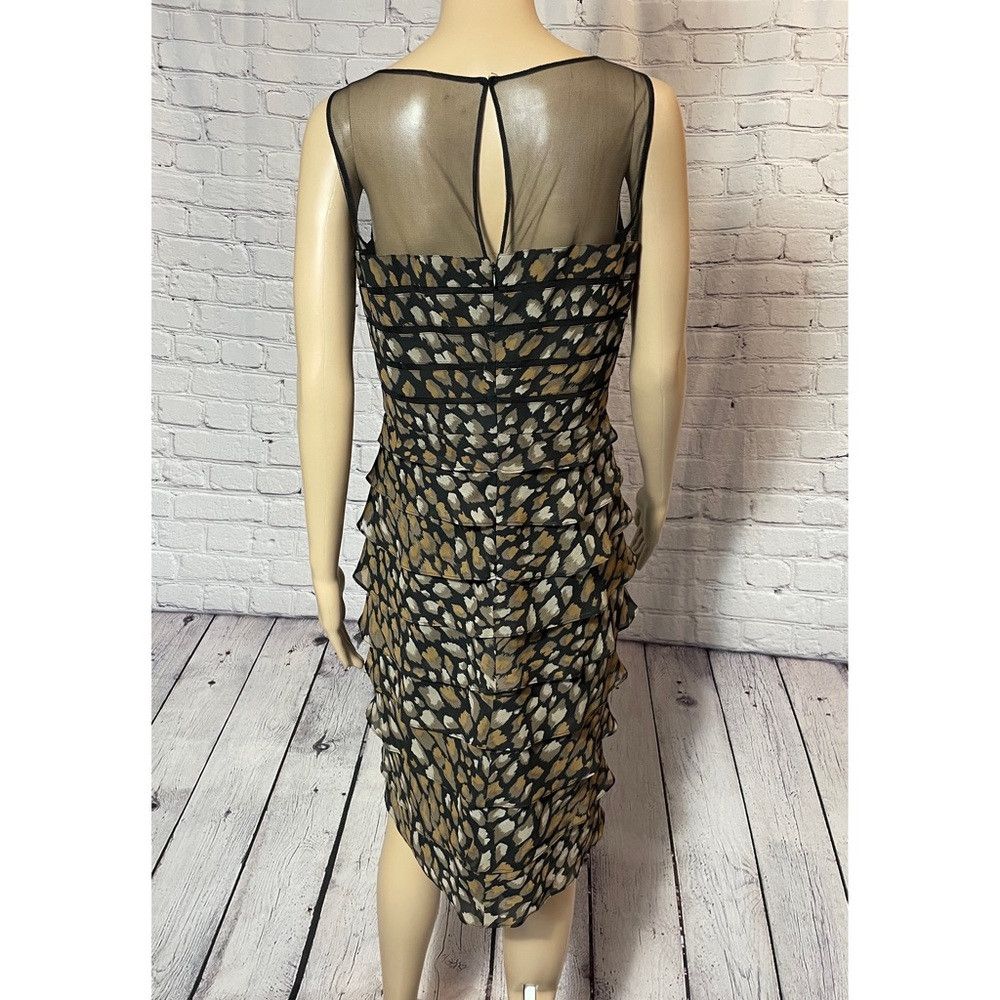Adrianna Papell Adrianna Papell Animal Print Tiered Sleeveless Dress Size 6 Size M / US 6-8 / IT 42-44 - 6 Thumbnail
