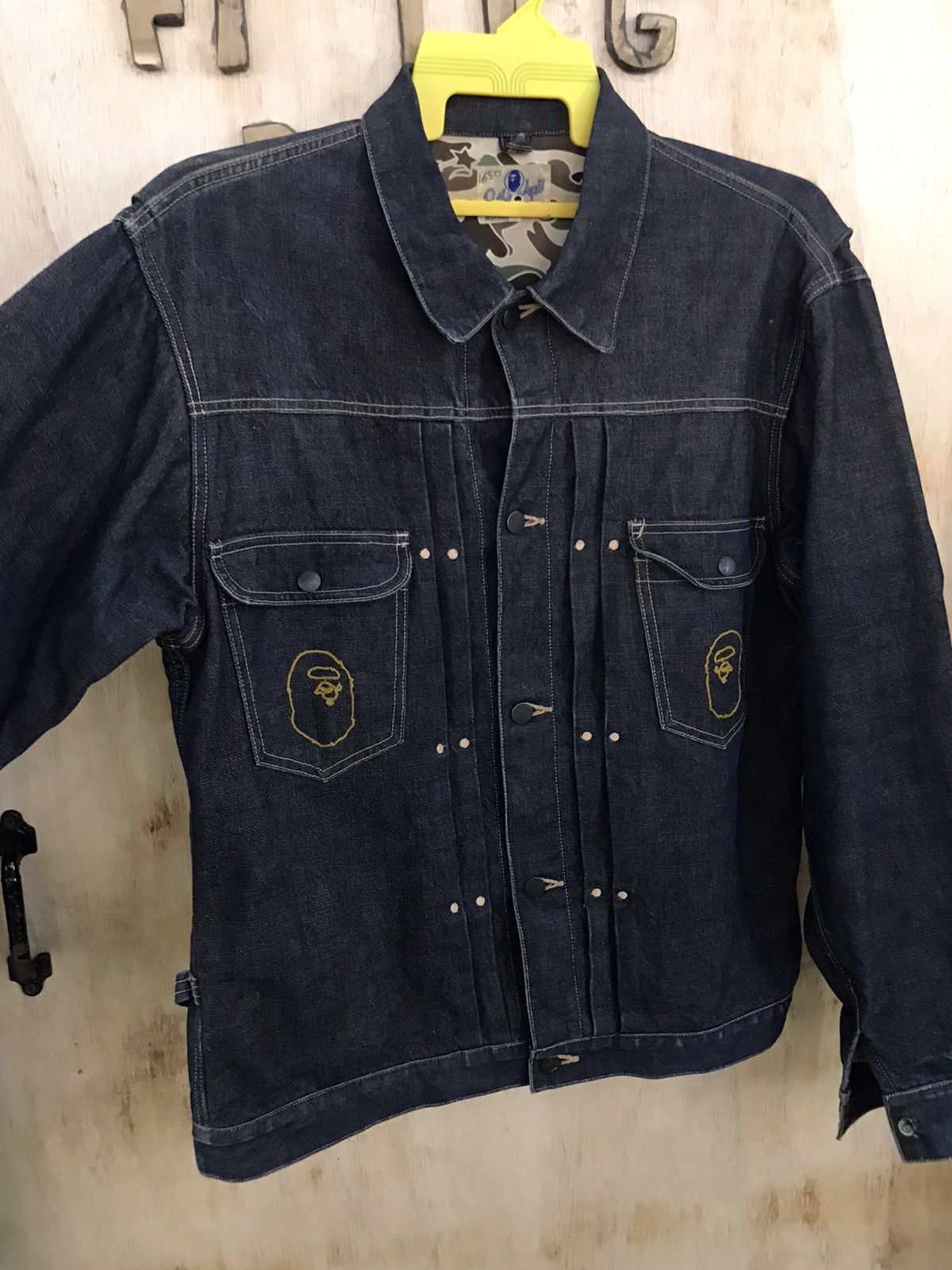 image of Bape x Vintage Denim Jacket in Blue, Men's (Size XL)