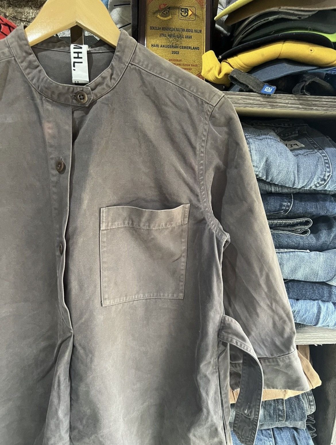 Margaret Howell 🔥Vintage Sun Faded Margaret Howell Half Button Long Jacket Size M / US 6-8 / IT 42-44 - 6 Thumbnail