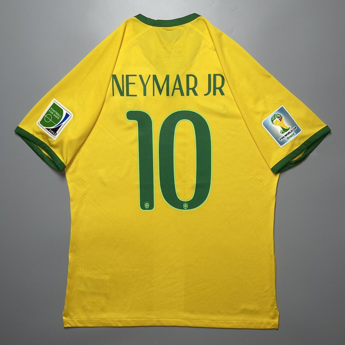 BRAZIL NIKE 2014 WORLD CUP PLAYER ISSUE JERSEY #10 NEYMAR