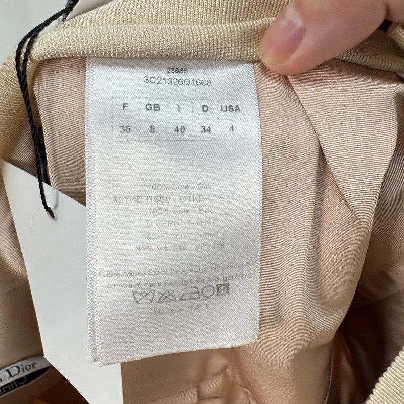 Dior Dior Lotus-coloured silk skirt Size 24" / US 00 / IT 34 - 6 Thumbnail