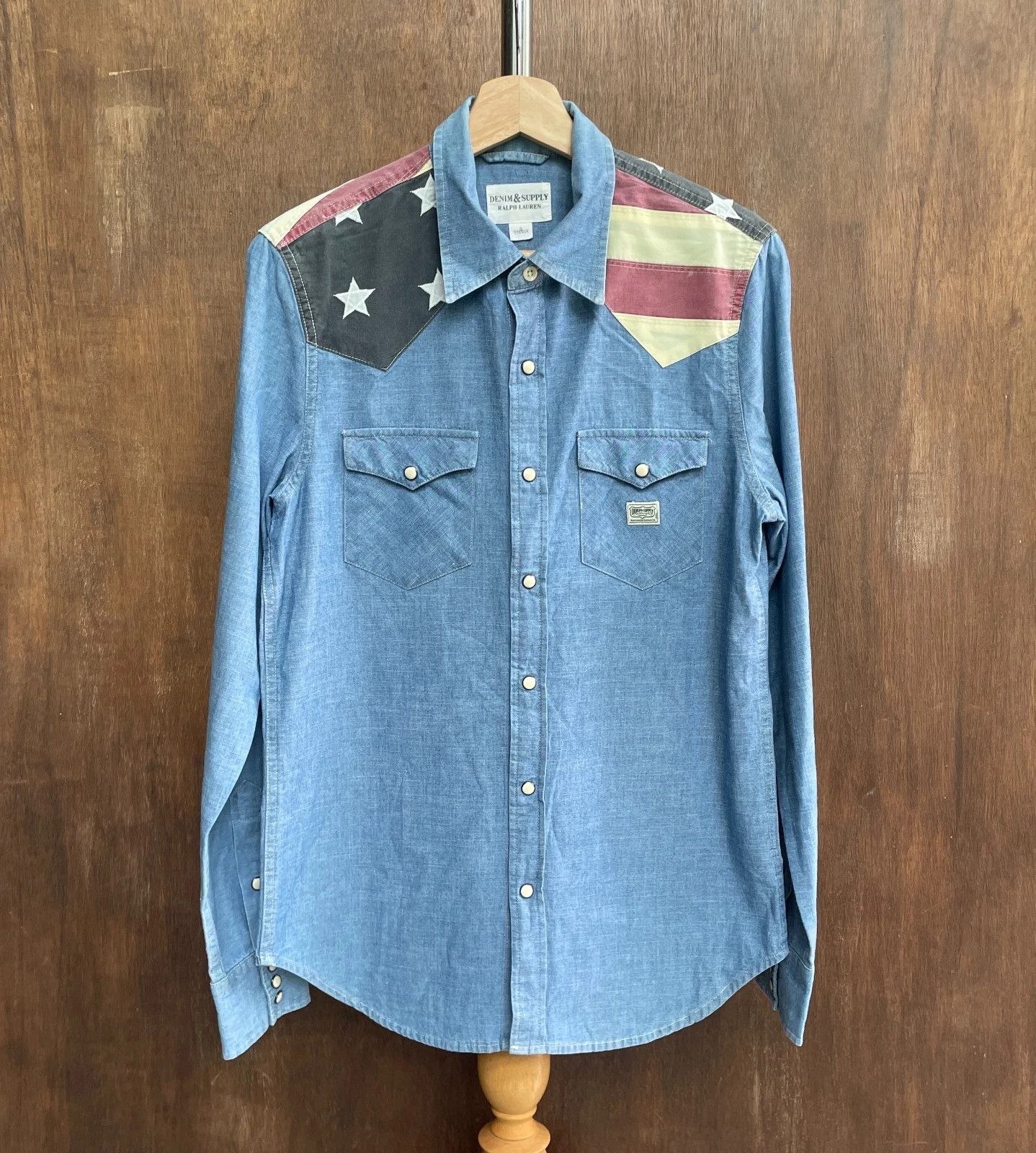 Ralph Lauren Ralph Lauren Denim&Supply U.S.A Flag Patch Western Shirt Size US S / EU 44-46 / 1 - 1 Thumbnail
