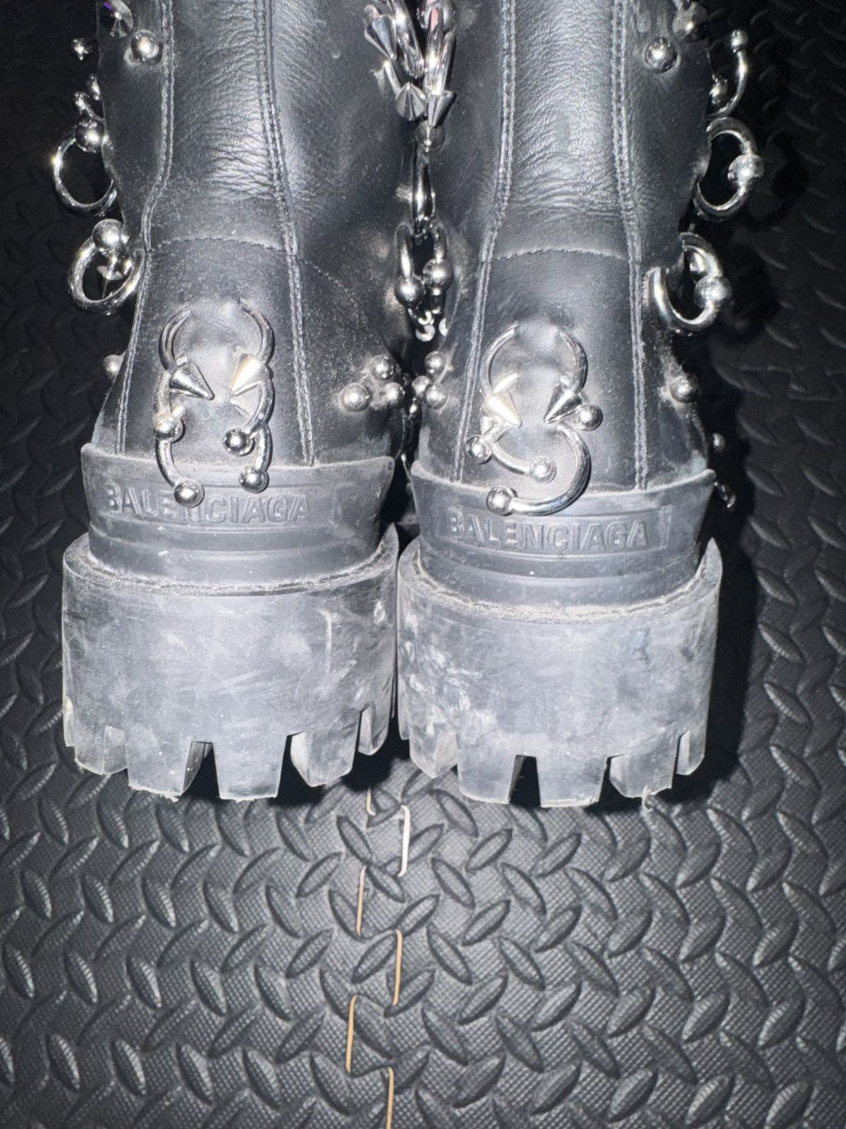 Balenciaga BALENCIAGA LEATHER PIERCING STRIKE BOOTS Size US 11 / EU 44 - 5 Thumbnail