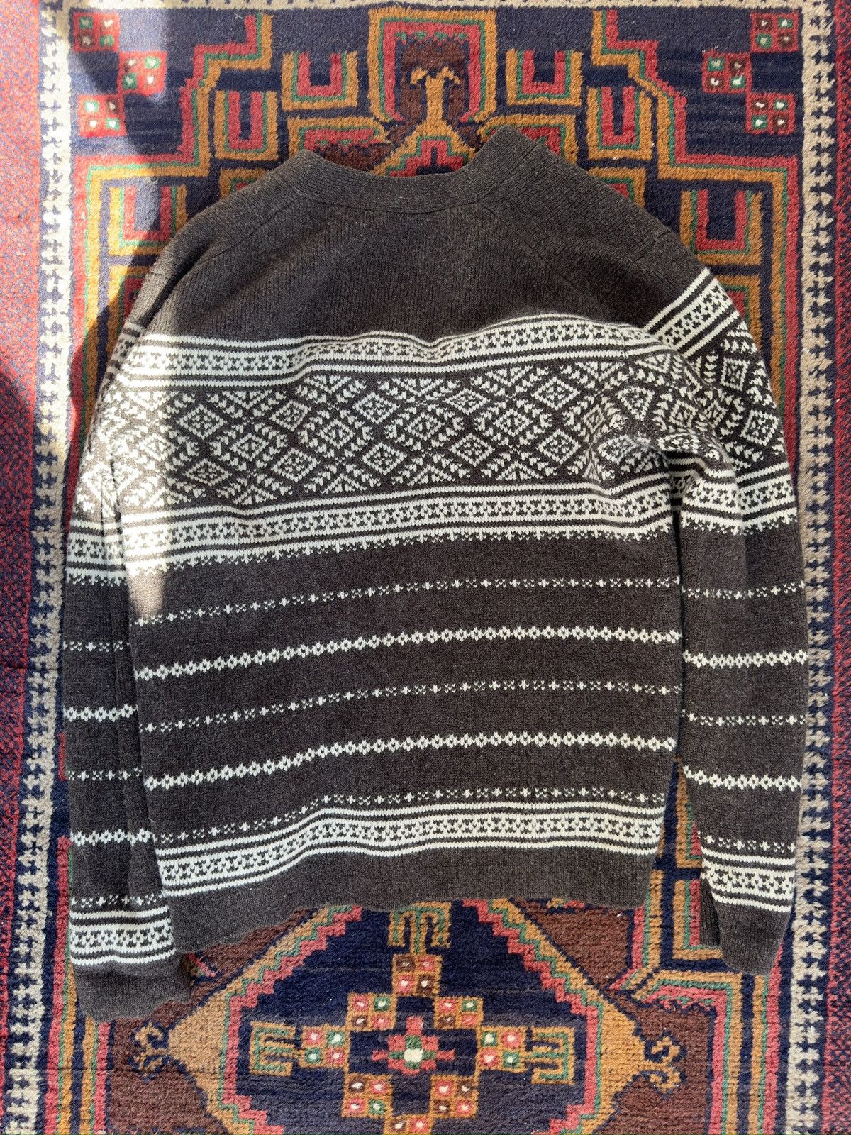 Todd Snyder Todd Snyder Placed Fair Isle Cardigan in Brown Size US M / EU 48-50 / 2 - 6 Thumbnail