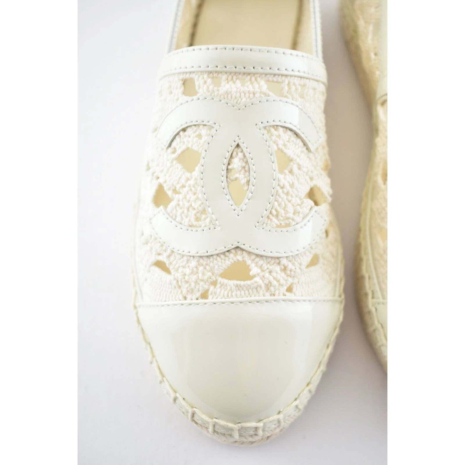 Chanel 20S Patent Leather CC Logo Espadrille Slip On Ballet Flat 41 Size US 11 / IT 41 - 7 Thumbnail