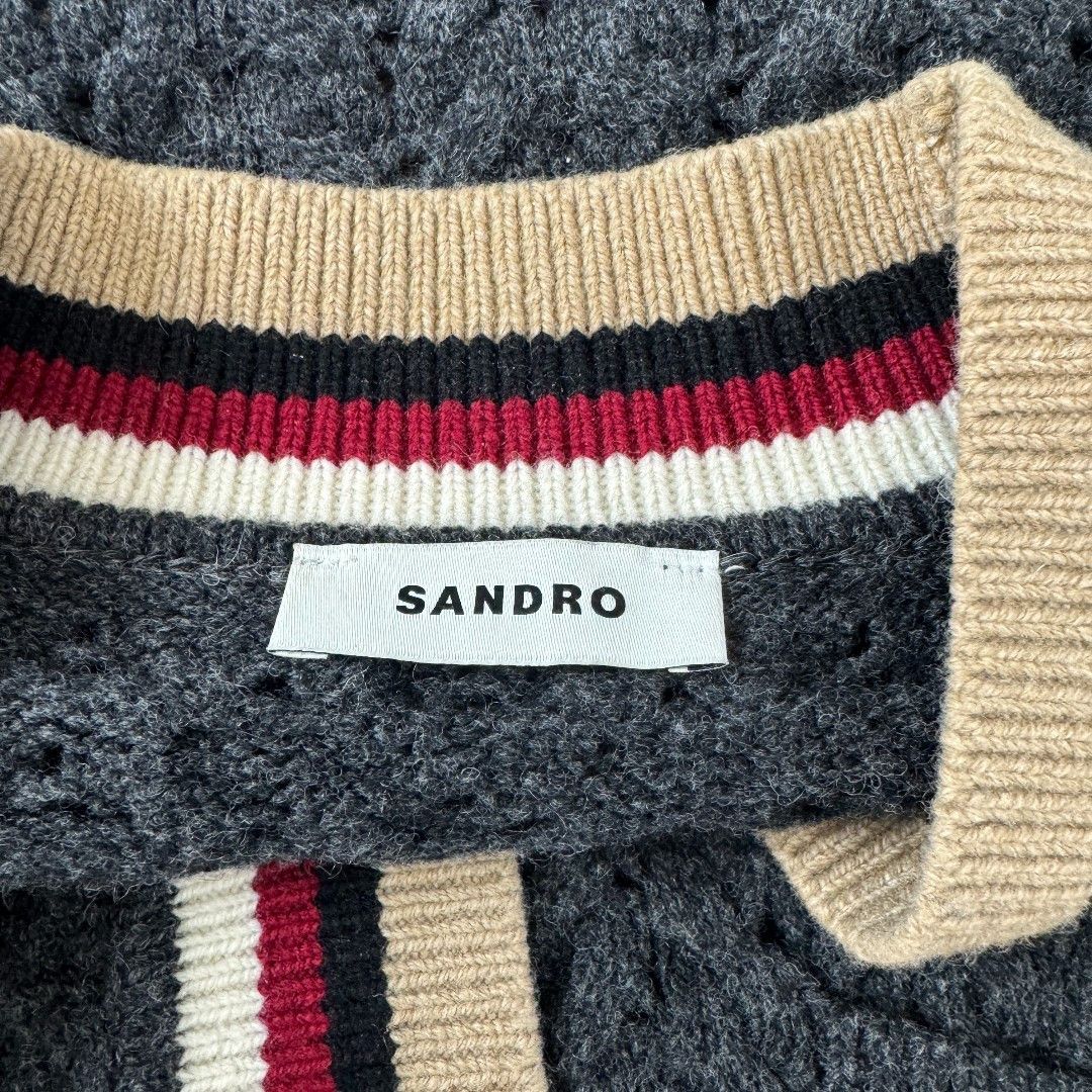Sandro Tommy Double S Oversized Cardigan Size M / US 6-8 / IT 42-44 - 6 Thumbnail