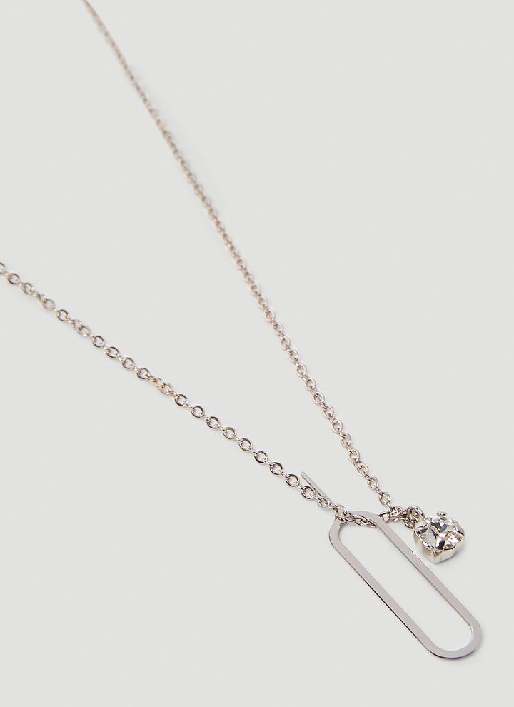 Saint Laurent Paris o1bcso1str1224 Size: OS/Sim Key Charm Necklace in Silver Size ONE SIZE - 2 Thumbnail