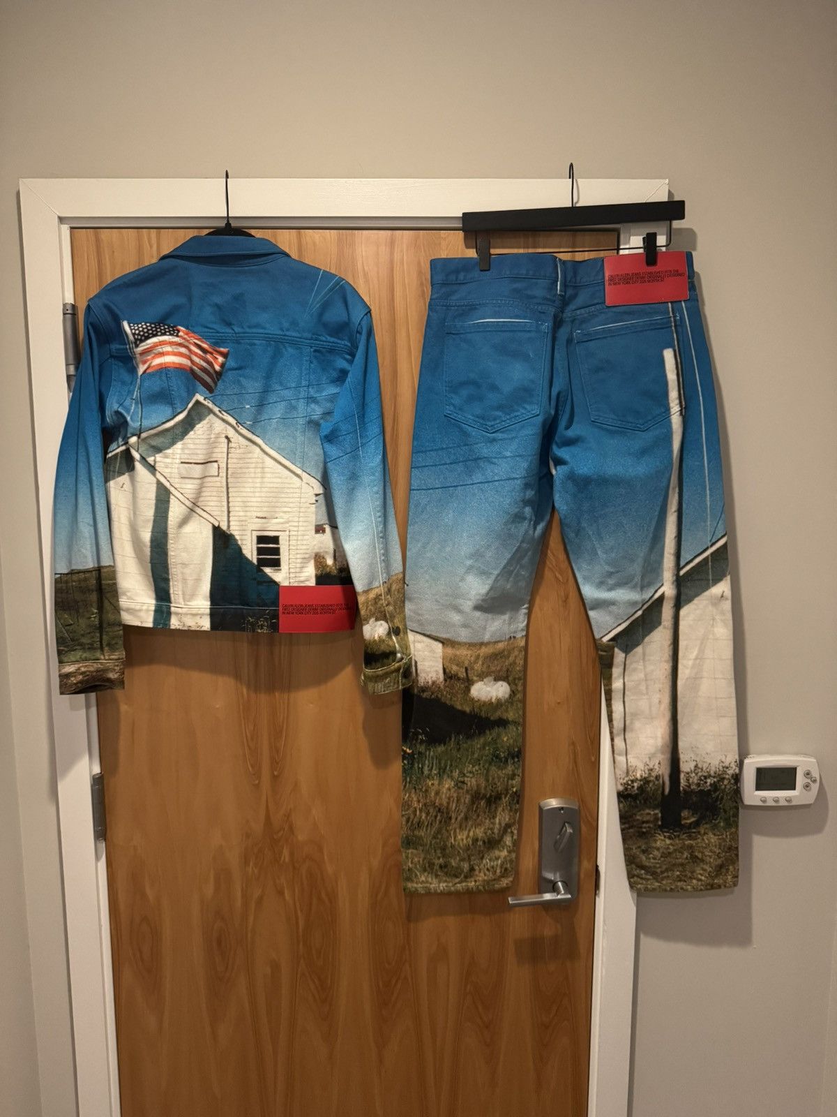 Calvin Klein 205W39NYC Raf Simons Calvin Klein 205W39NYC Americana Landscape Denim Size US 33 - 2 Thumbnail