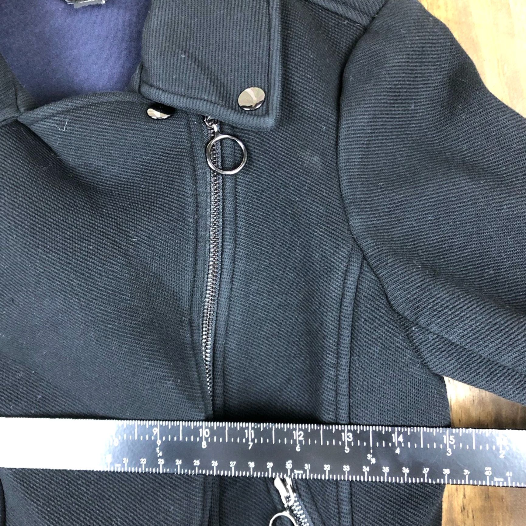 Ann Taylor Ann Taylor LOFT Womens Jacket Black Dark Academia Momcore Bikercore Size 2 Size XS / US 0-2 / IT 36-38 - 6 Thumbnail