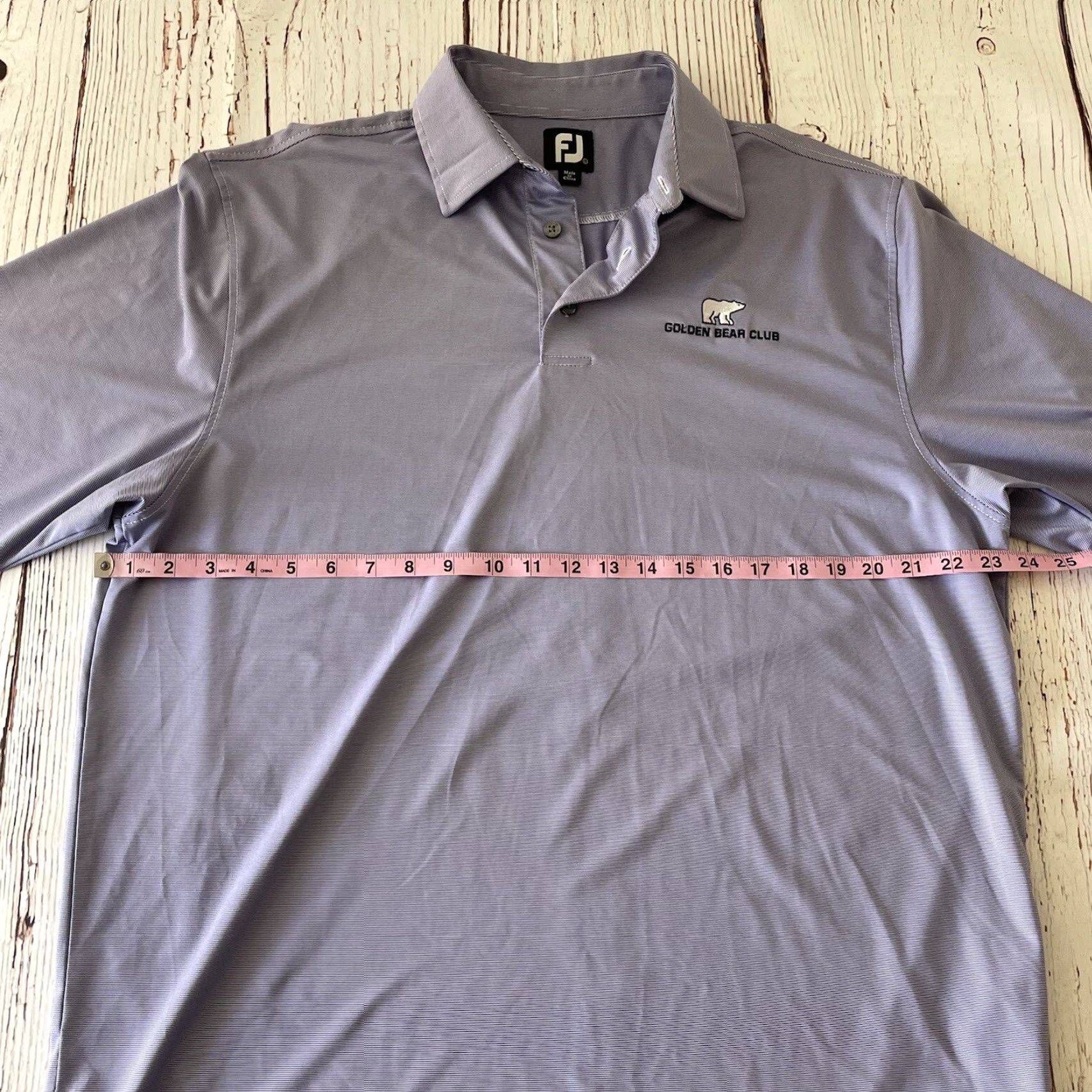 Footjoy FootJoy Striped Purple Polo Shirt Short Sleeve Button-Up Men L Purple Striped Embroidered Golf Polo Shirt Mens L FootJoy Size US L / EU 52-54 / 3 - 3 Thumbnail