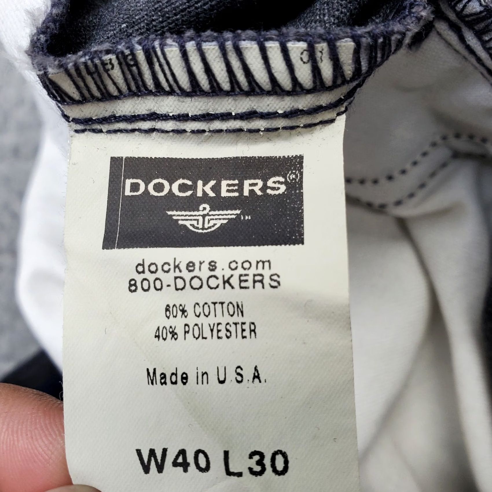 Dockers DOCKERS Pants Men 40x30 Blue Regular Fit Pleated Twill No Wrinkle Size US 40 / EU 56 - 7 Thumbnail