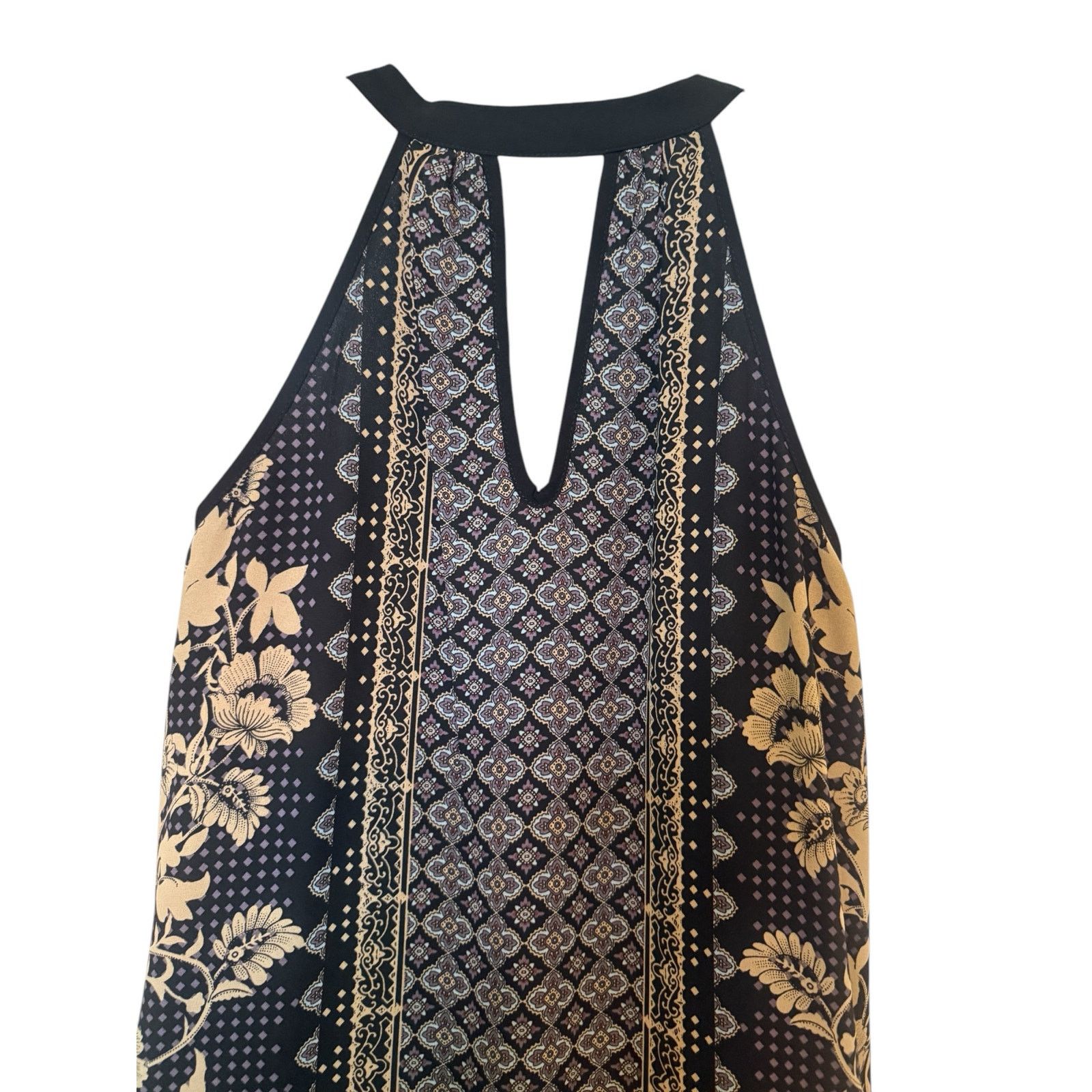ASTR The Label Astr Blck Mini Flowy Tassel Ties Keyhold Back Dress S Size S / US 4 / IT 40 - 6 Thumbnail