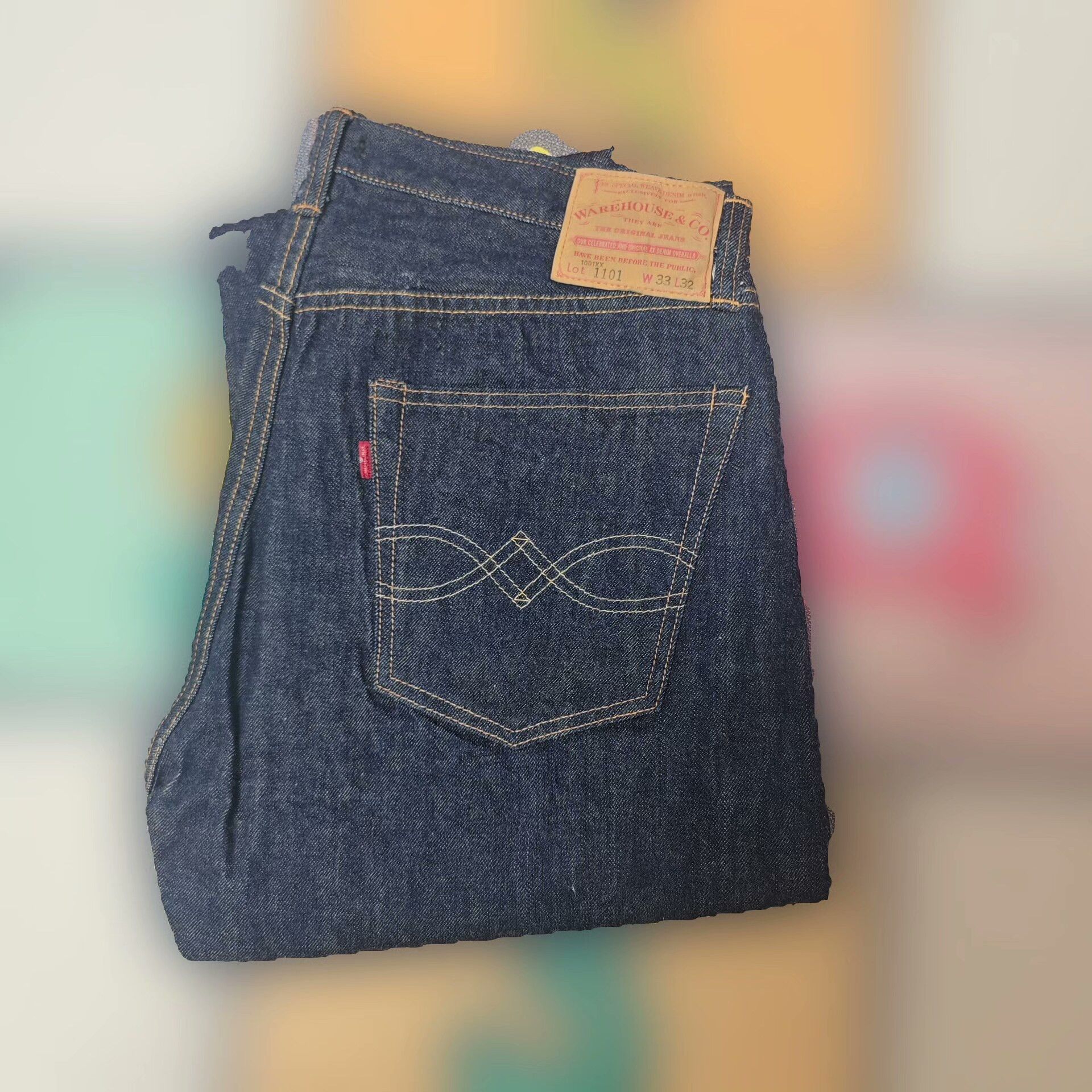 Other Warehouse Rare Twin DD Reprint 66 Jeans Size US 33 - 1 Thumbnail