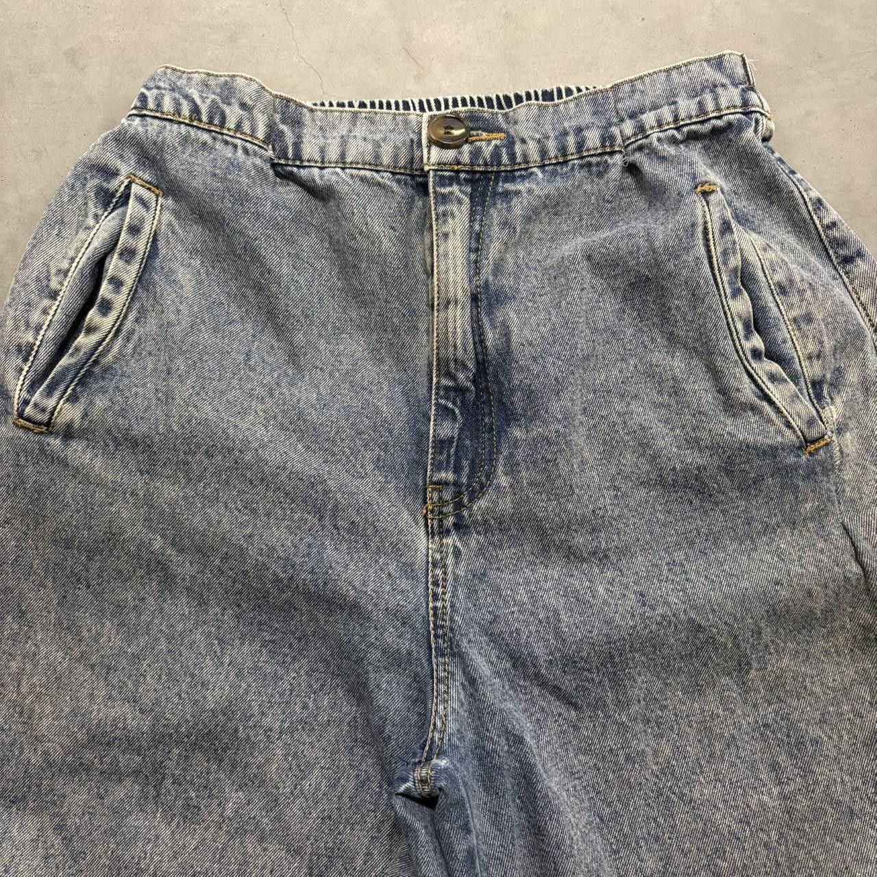 Vintage Crazy Vintage Y2K/2000s Super Baggy Wideleg Medium Wash Adjustable Waist Denim Jeans! Size US 30 / EU 46 - 2 Thumbnail