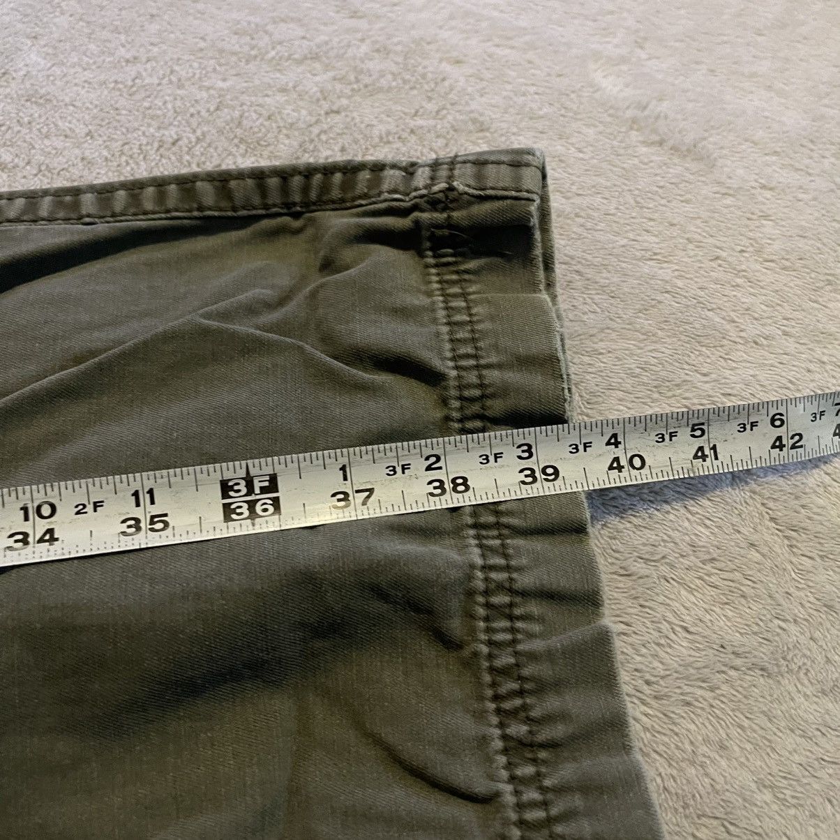 Other Vintage 90s Men Green Wide Leg Cargo Pants 30x32 Ripstop Size US 32 / EU 48 - 7 Thumbnail