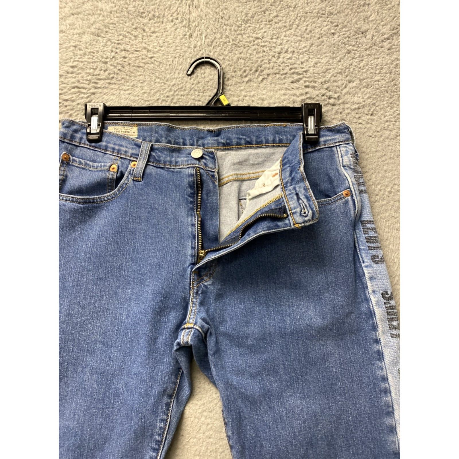 Levi's Levi's Hi Ball Jeans Mens 33x30 Slim Fit Blue Denim Zip Solid Cotton Pants Jeans Mens Size US 30 / EU 46 - 2 Thumbnail
