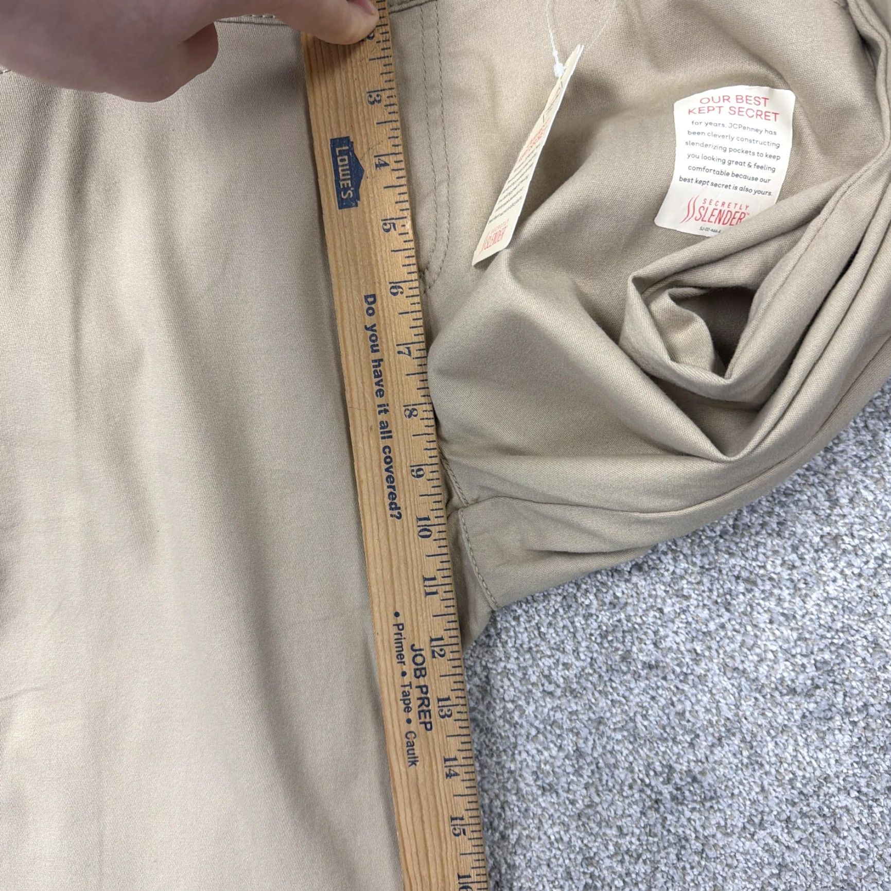 Vintage St. John's Bay Capri Pants Womens 8P 31x16 Beige Twill Stretch Chino Office Size 30" / US 8 / IT 44 - 5 Thumbnail