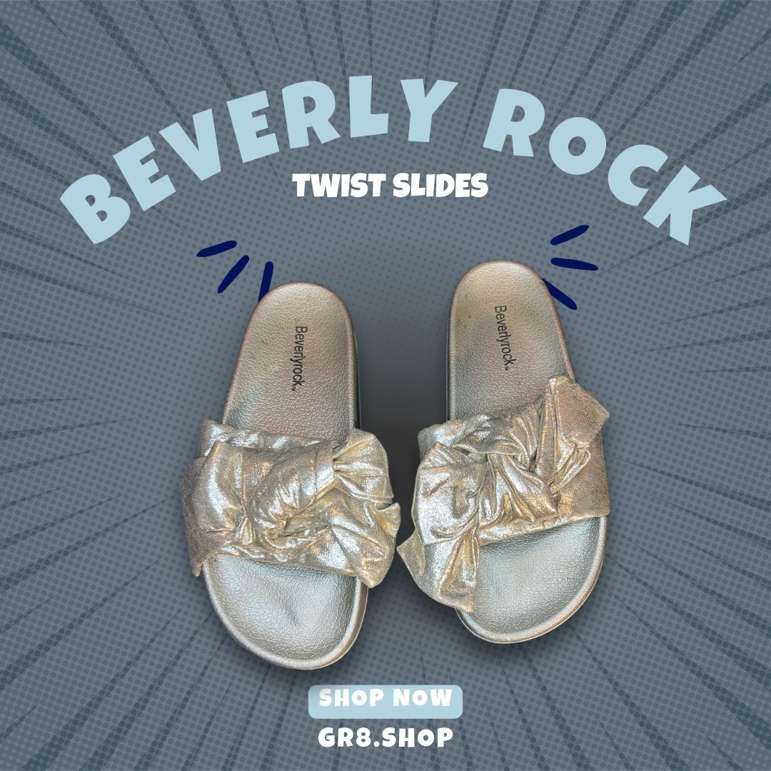 Other Beverly Rock Womens Metallic Silver Twist Slide Sandals Size Size US 7.5 / IT 37.5 - 1 Thumbnail