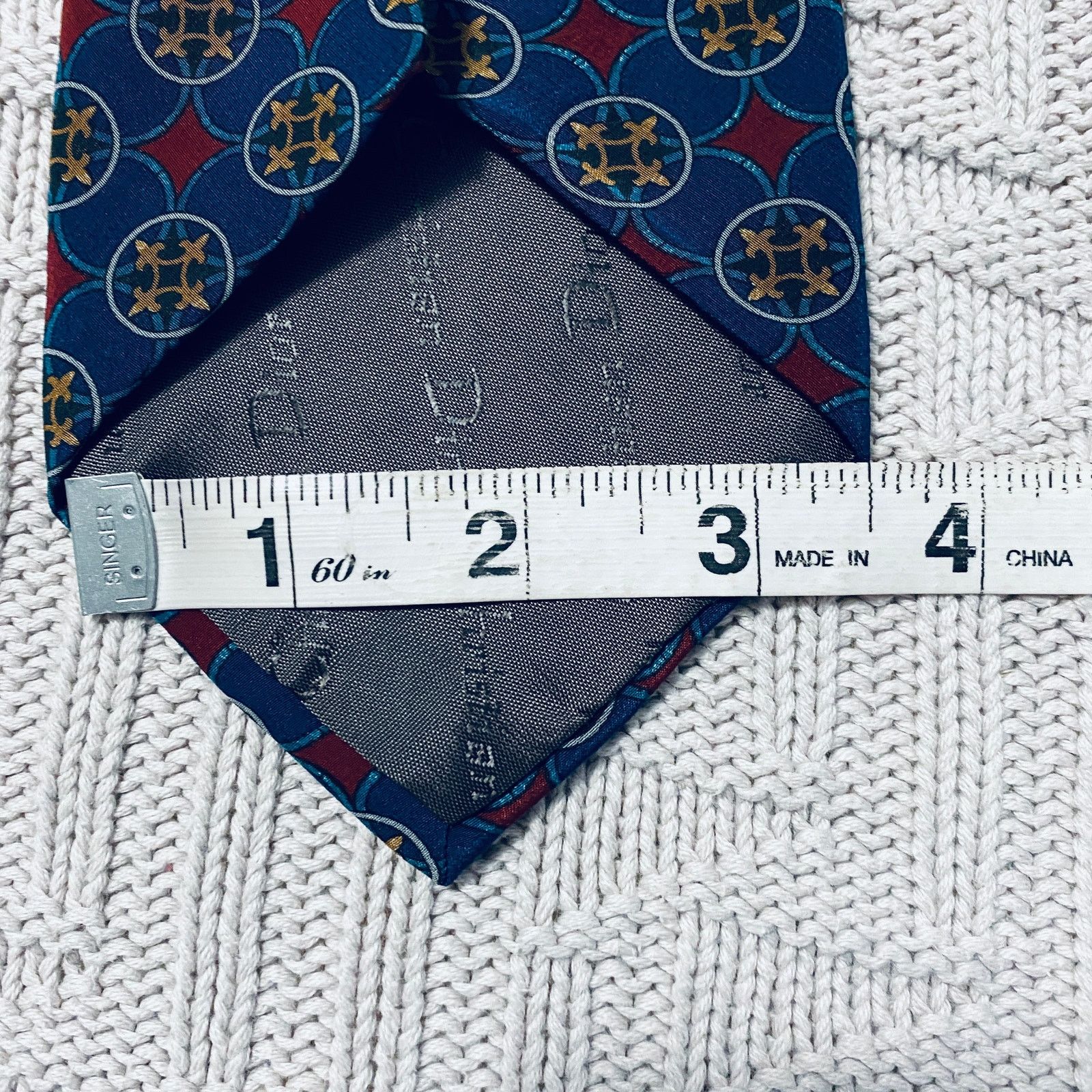 Dior Dior blue circle pattern silk tie Size ONE SIZE - 5 Thumbnail