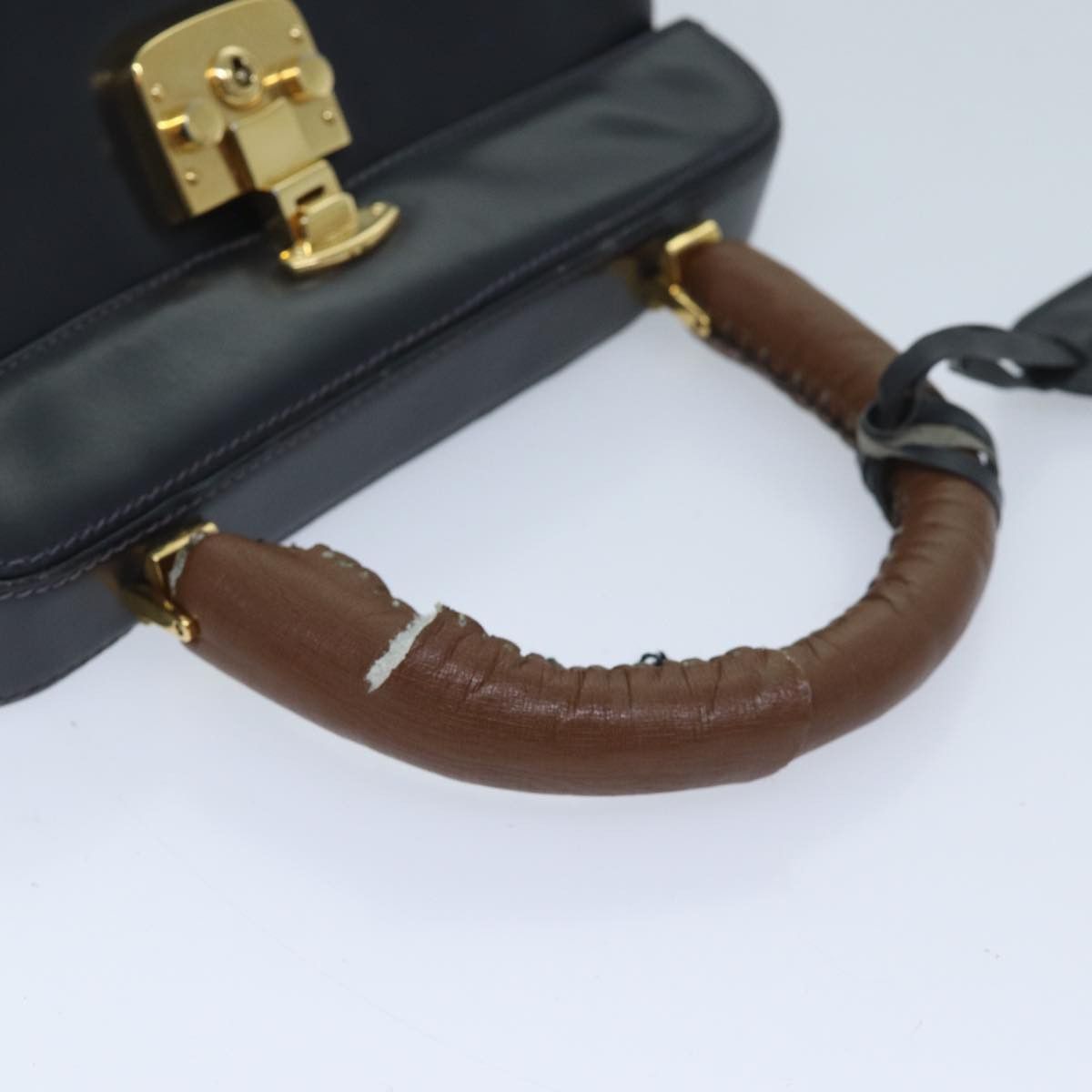Gucci GUCCI Ready Lock Hand Bag Leather Navy 000 406 000 406 Size ONE SIZE - 8 Thumbnail