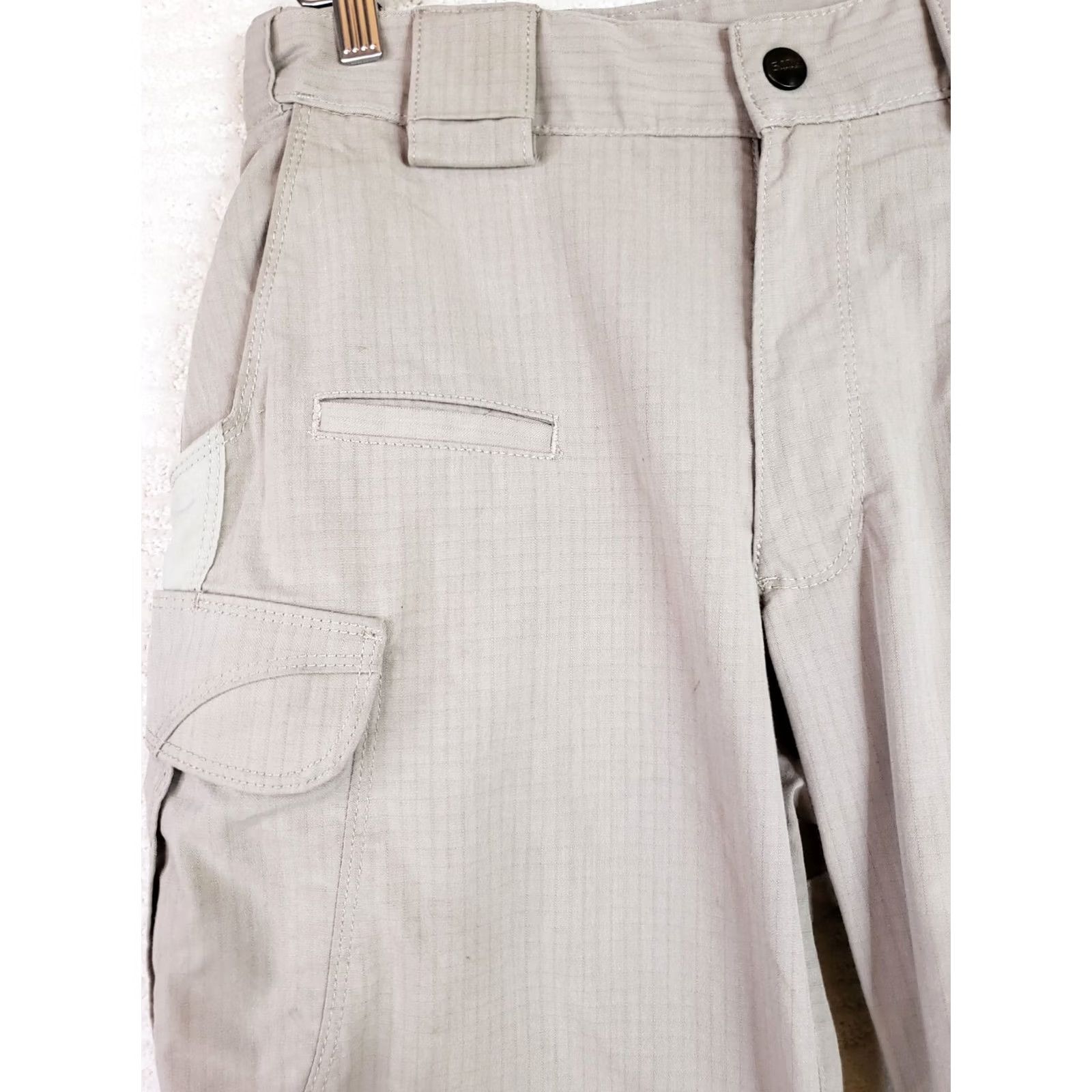 Vintage 5.11 Tactical Series Pants Men 30x30 Workwear Khaki Beige Cargo Pocket Flat Front Ripstop Cotton Poly Blend Mid Rise Straight Leg 30 In inseam Mens Size US 30 / EU 46 - 3 Thumbnail