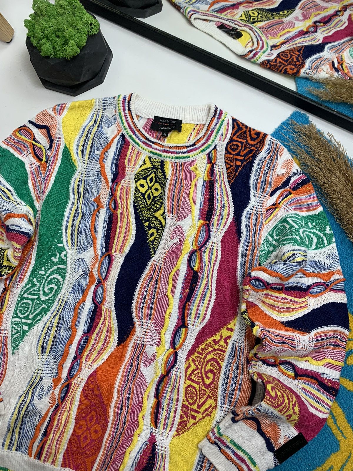 Carlo Colucci × Designer Rare Carlo Colucci Rundhals Pullover Conteduca Heavy Knit Size US M / EU 48-50 / 2 - 8 Thumbnail