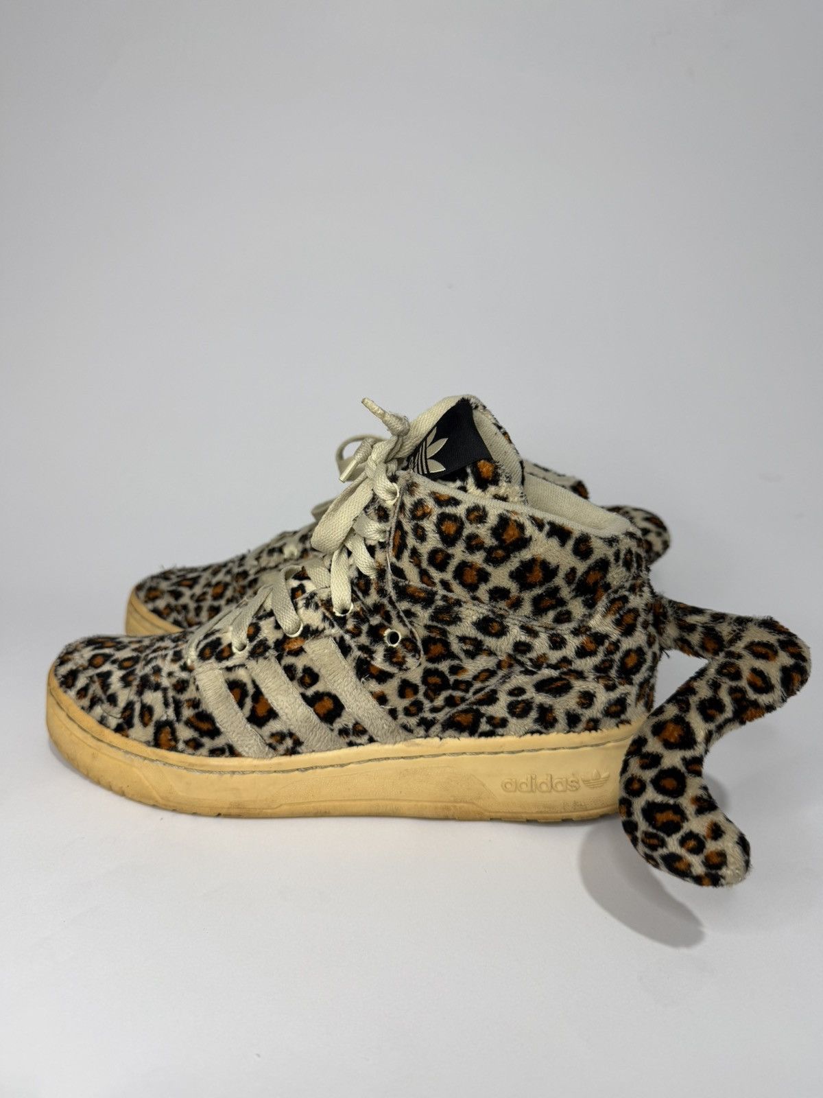 Adidas × Jeremy Scott Adidas Originals JS Instinct Hi Leopard Tail Sneakers Size US 8 / EU 41 - 1 Thumbnail