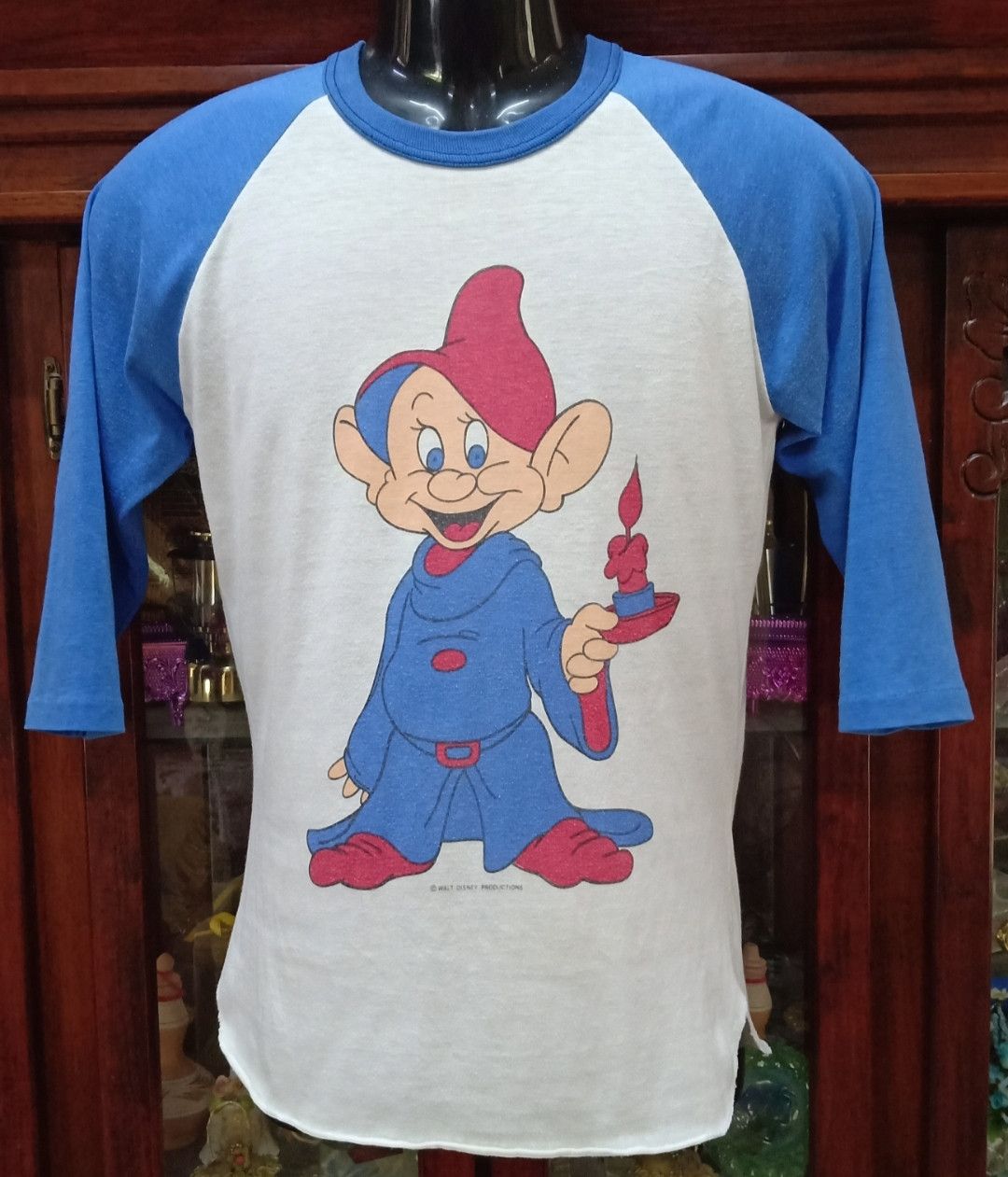 Vintage 70s Snow White Dopey Raglan T-shirt