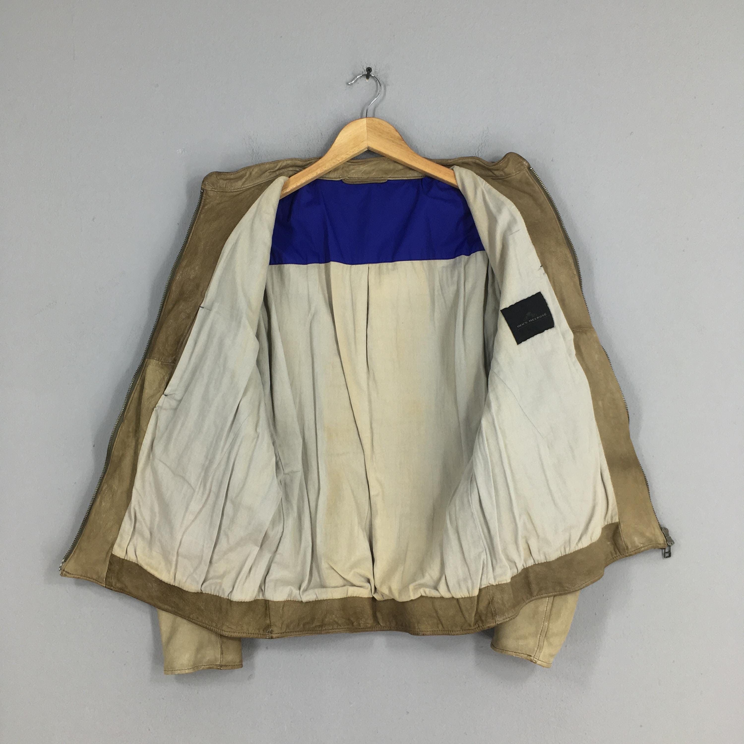 Melrose Vintage Men's Melrose Sheepskin Leather Jacket Small Size US S / EU 44-46 / 1 - 5 Thumbnail