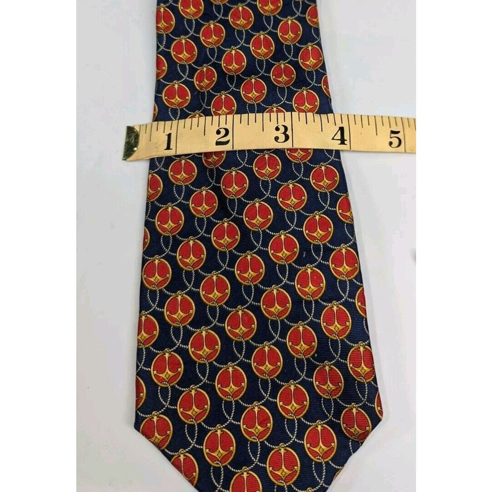 Burberry Vintage Burberrys All Silk Tie Anchor Design Made in France Size ONE SIZE - 2 Thumbnail