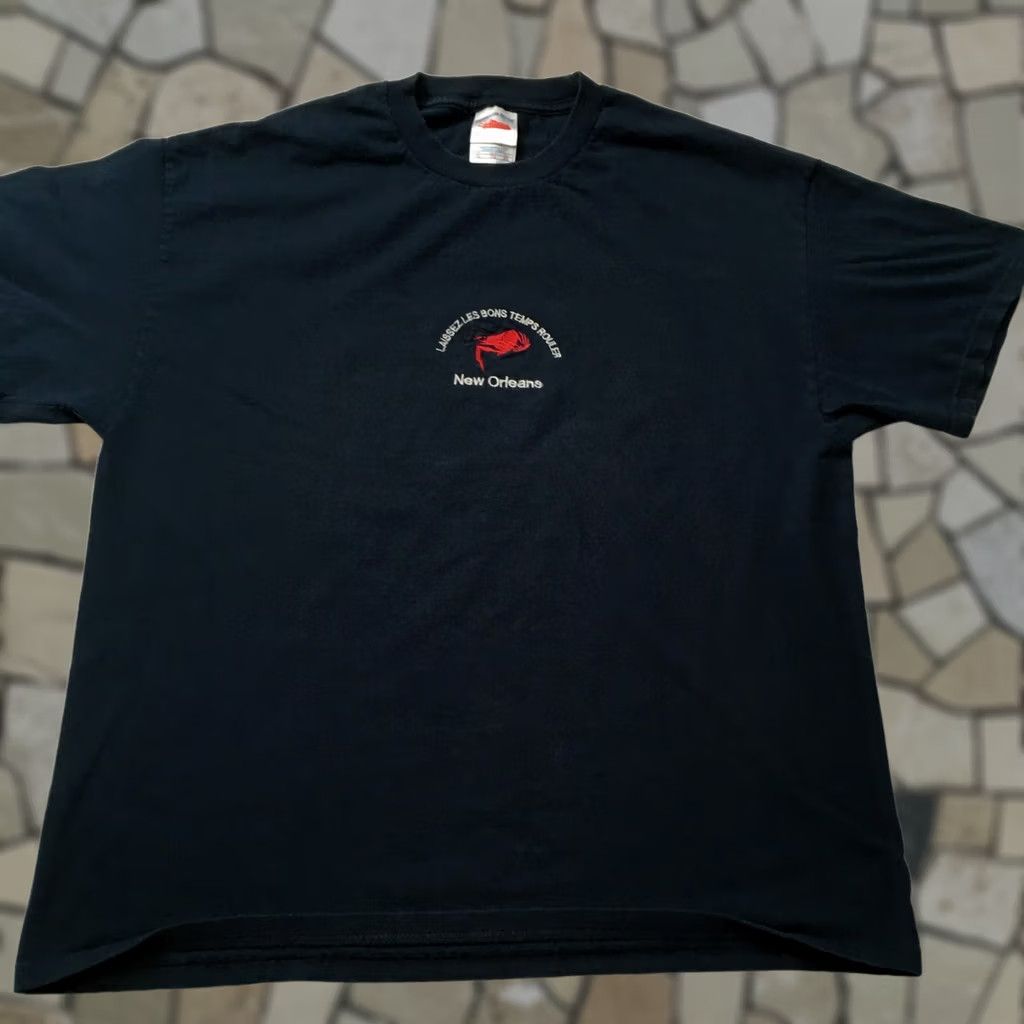 Vintage VINTAGE NEW ORLEANS LAISSEZ LE BON T Shirt Size XL NAVY BLUE EMBROIDERED Size US XL / EU 56 / 4 - 1 Thumbnail