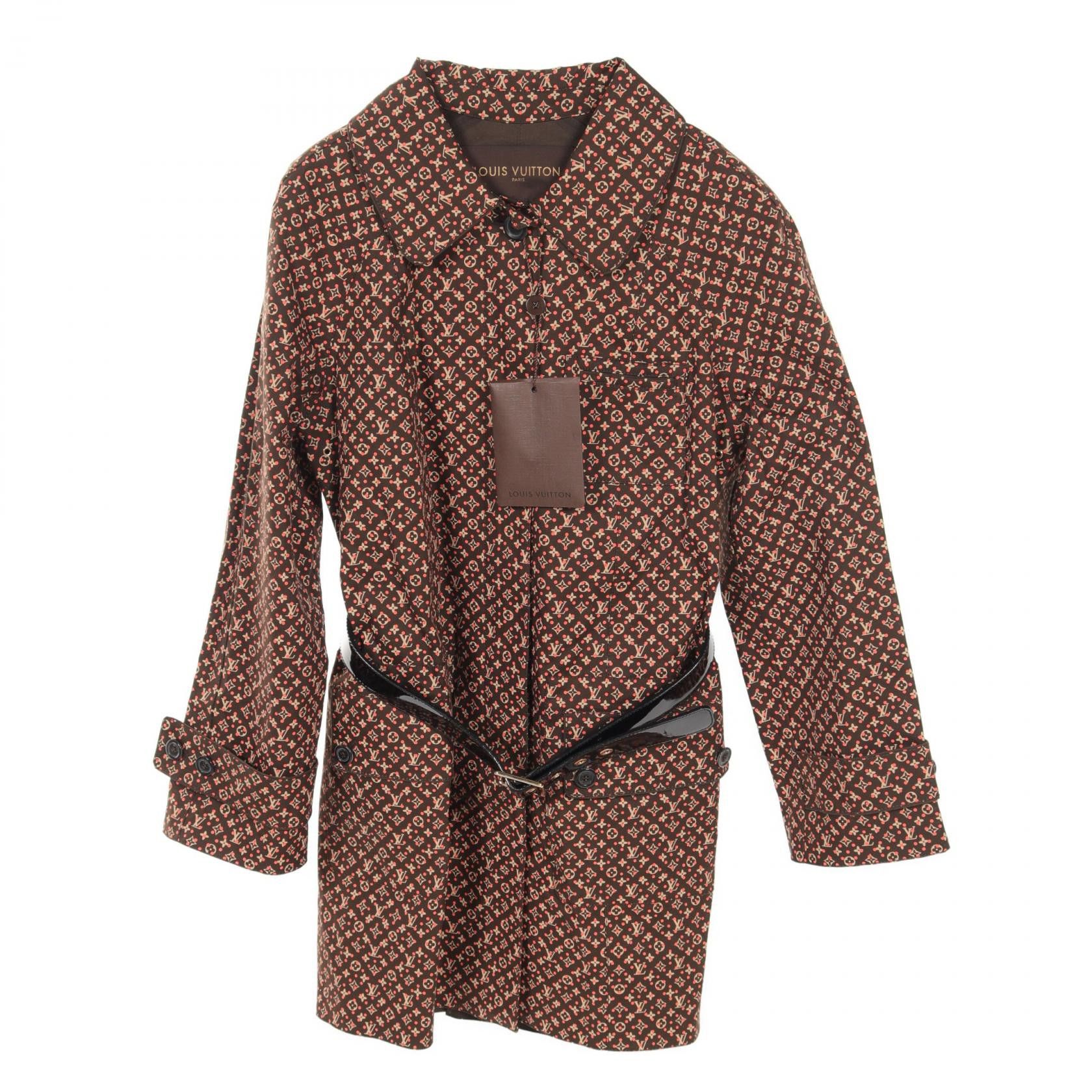 Louis Vuitton Louis Vuitton Monogram Macintosh Convertible Collar Coat Cotton Brown Size ONE SIZE - 1 Thumbnail