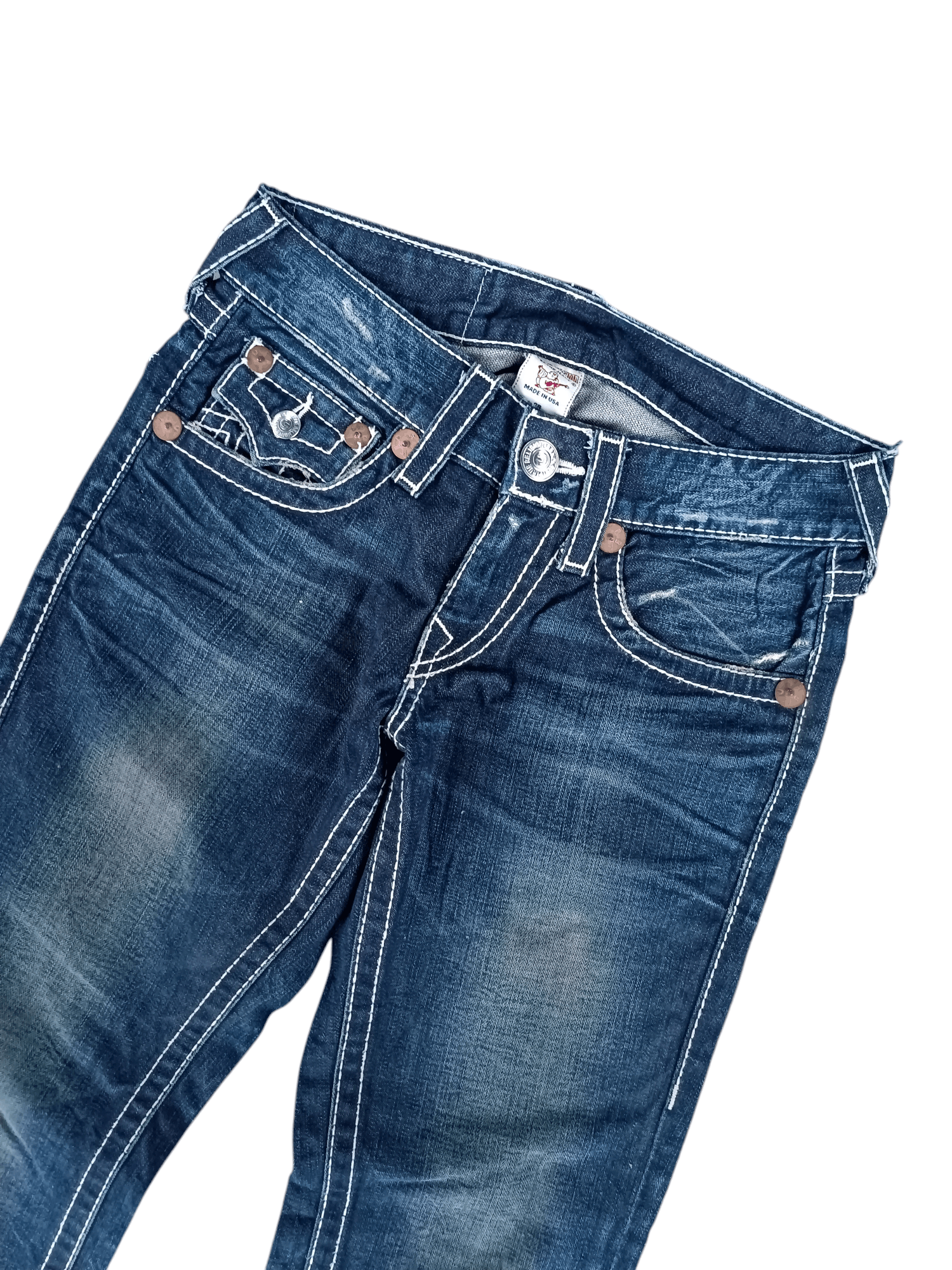 True Religion Vintage 2000 True Religion Billy Big T Grunge Flare Jeans Size US 30 / EU 46 - 7 Thumbnail