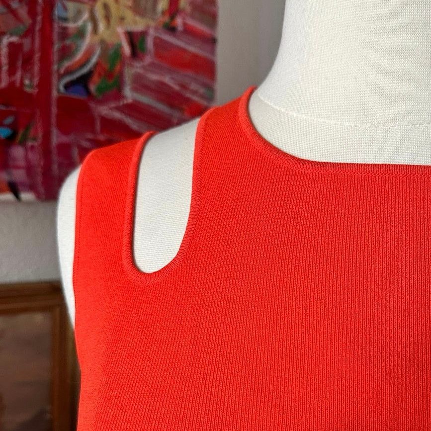 Other no brand bright orange cutout tank top lace Size M / US 6-8 / IT 42-44 - 2 Thumbnail