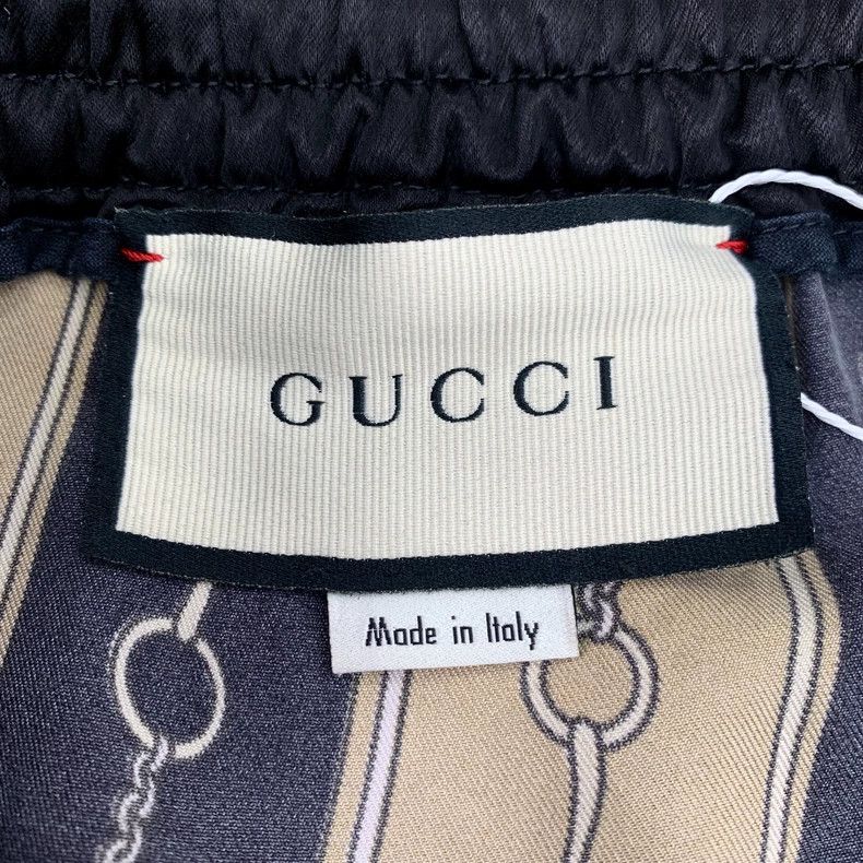 Gucci Gucci Black striped buckle full print casual drawstring sho Size US 28 / EU 44 - 6 Thumbnail