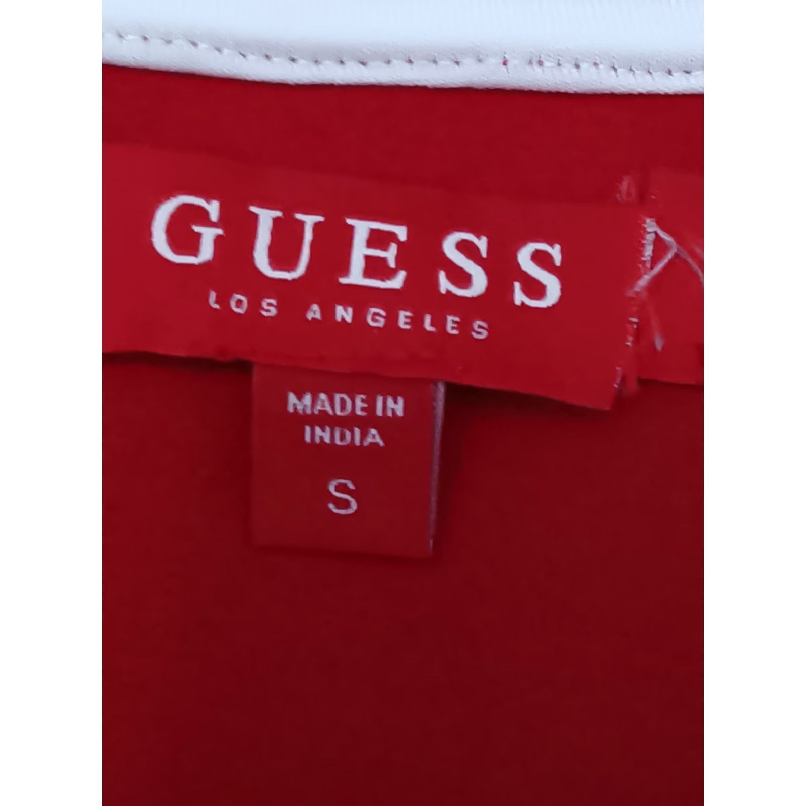 Guess GUESS Short Sleeve Mens Red Polo Collared 1/4 Zip T-Shirt Size S Size US S / EU 44-46 / 1 - 6 Thumbnail