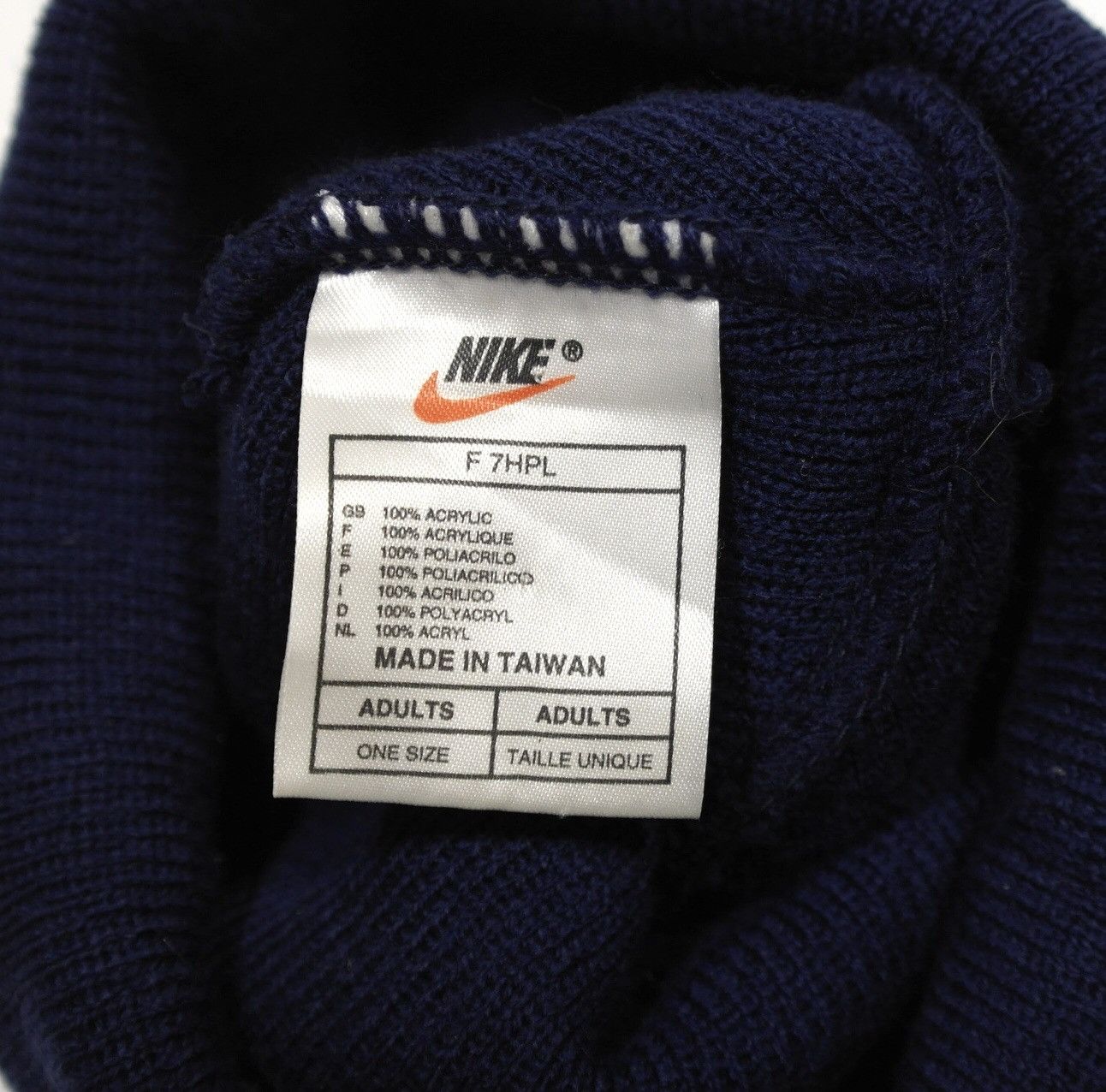 Nike Nike Vintage Beanie Hat Swoosh Navy Size ONE SIZE - 3 Thumbnail