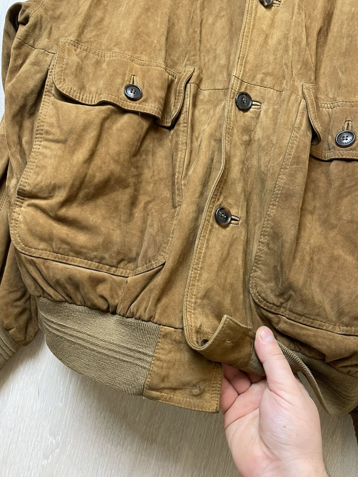 Burberry Vintage Burberry Leather Bomber Jacket Size US XL / EU 56 / 4 - 8 Thumbnail