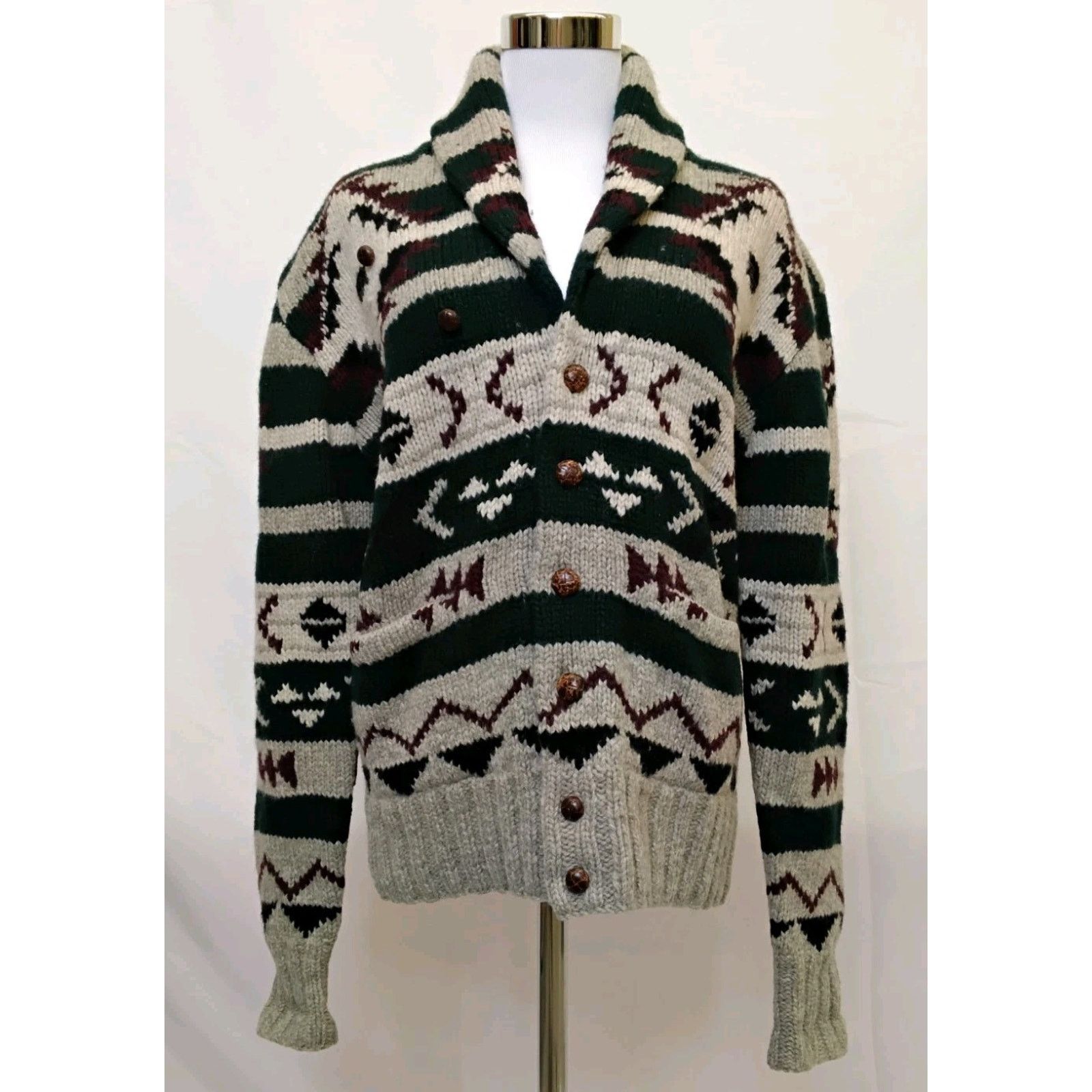 Polo Ralph Lauren Ralph Lauren Cardigan Women's M Gray 1990's Wool Blue Label Size M / US 6-8 / IT 42-44 - 2 Thumbnail