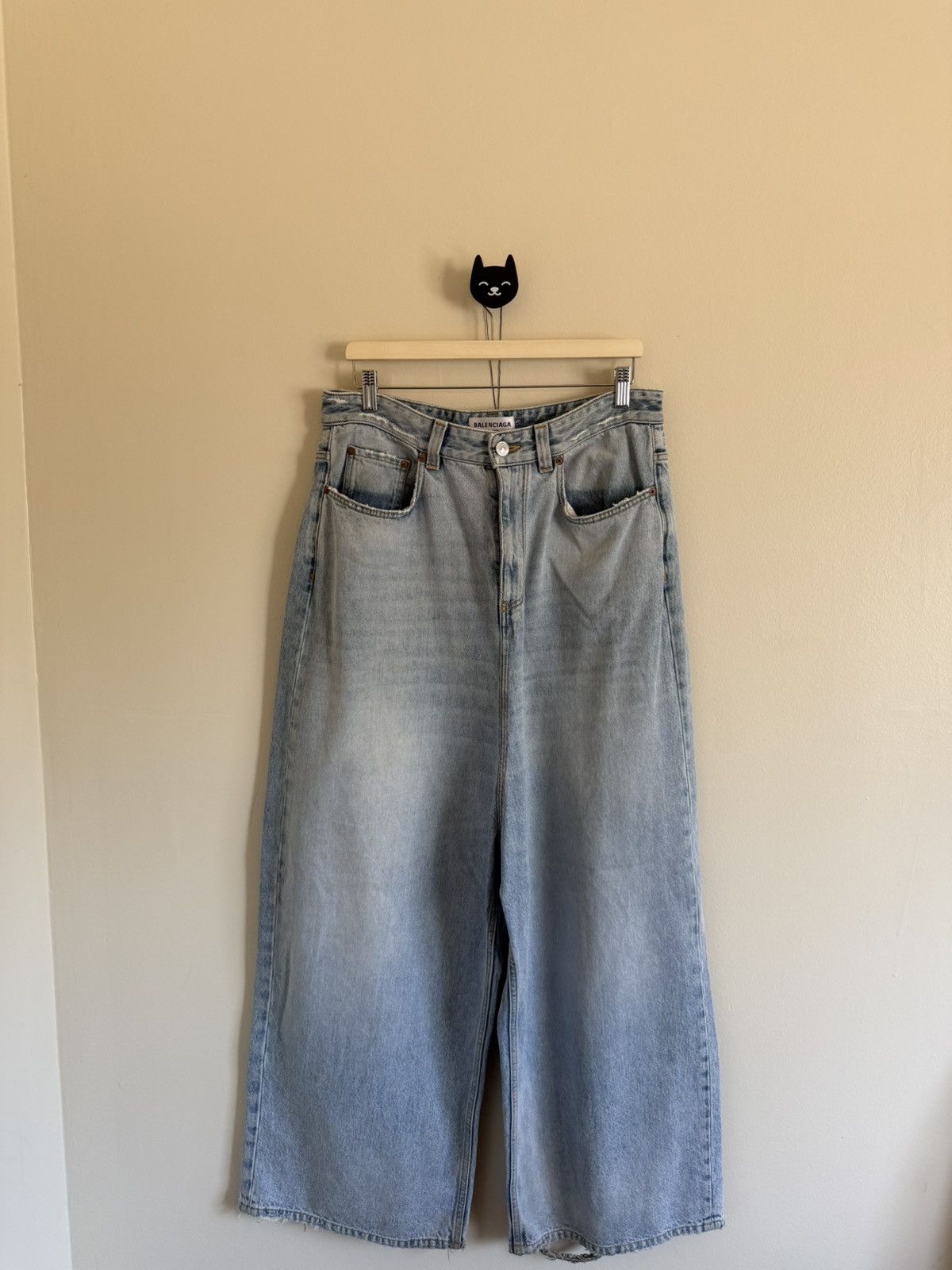 Balenciaga Low Crotch Baggy Light Wash Jeans