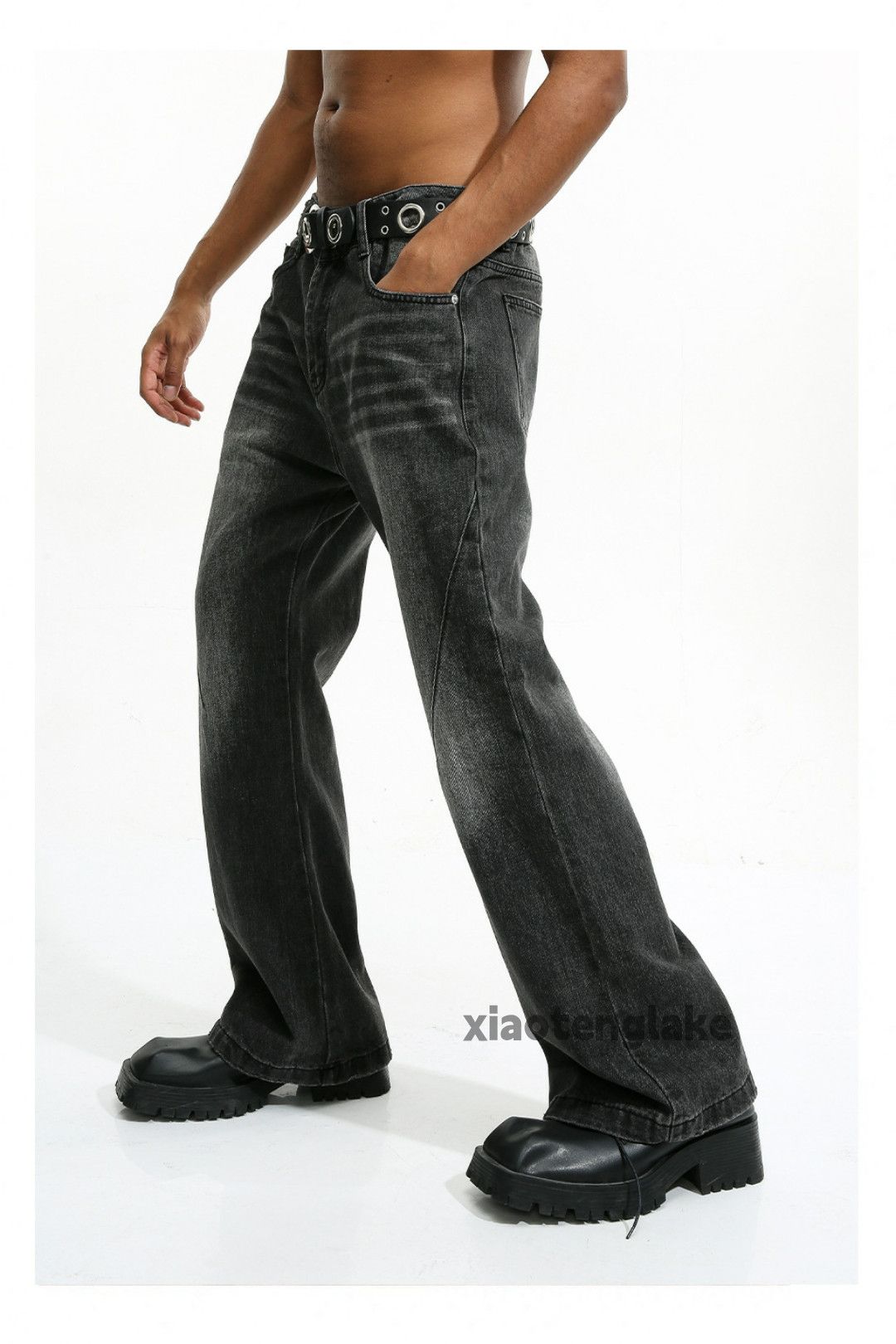 Jean × Vintage washed faded cleanfit yuppie bootcut grunge jeans Size US 32 / EU 48 - 6 Thumbnail
