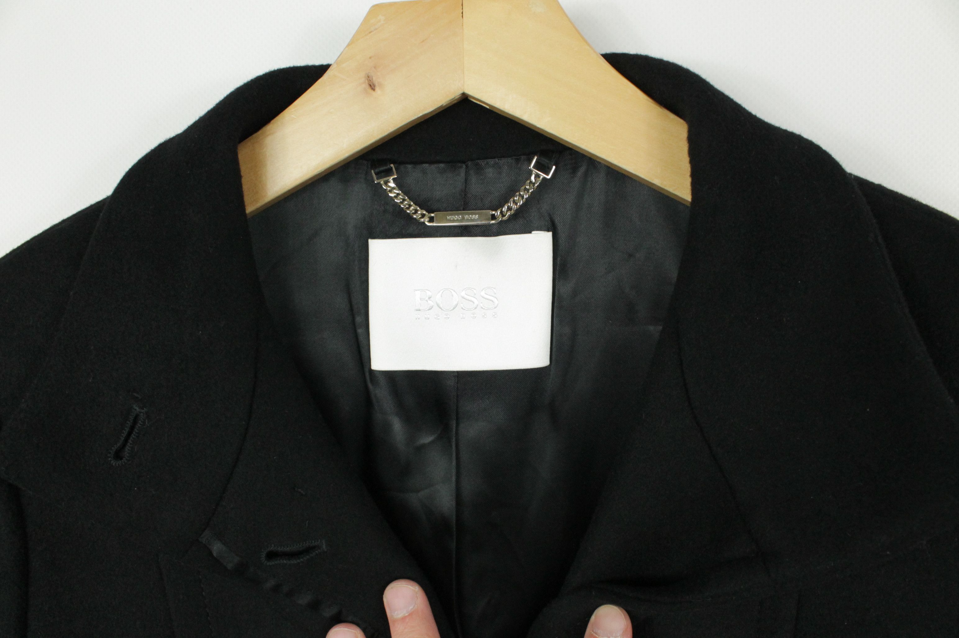 Hugo Boss Hugo Boss Clelina Black Wool Cashmere Tailored Coat Size M / US 6-8 / IT 42-44 - 3 Thumbnail