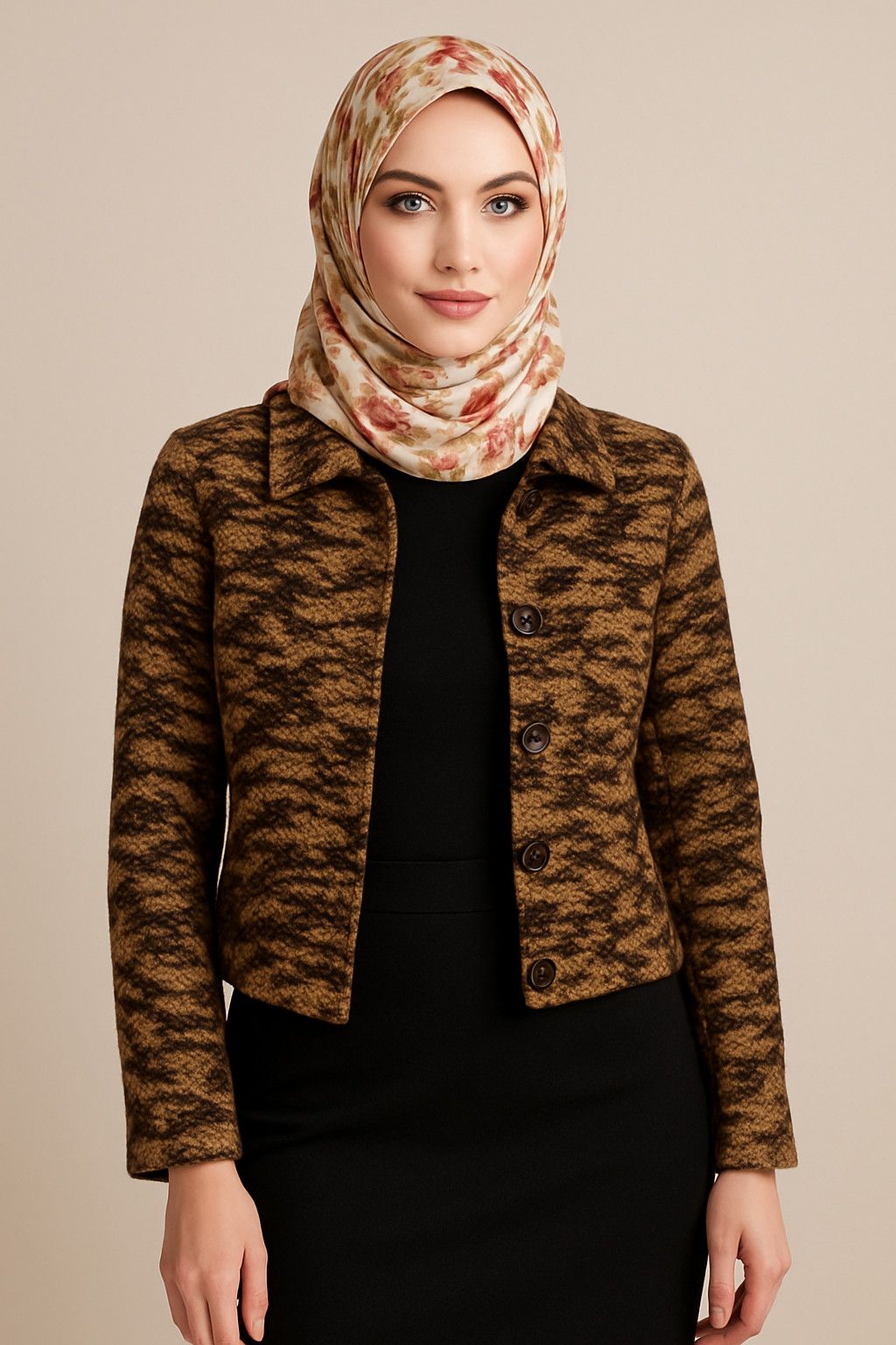 Jean-Louis Scherrer JEAN LOUIS SCHERRER Boutique Tiger Stripes Crop Blazer Size S / US 4 / IT 40 - 1 Thumbnail
