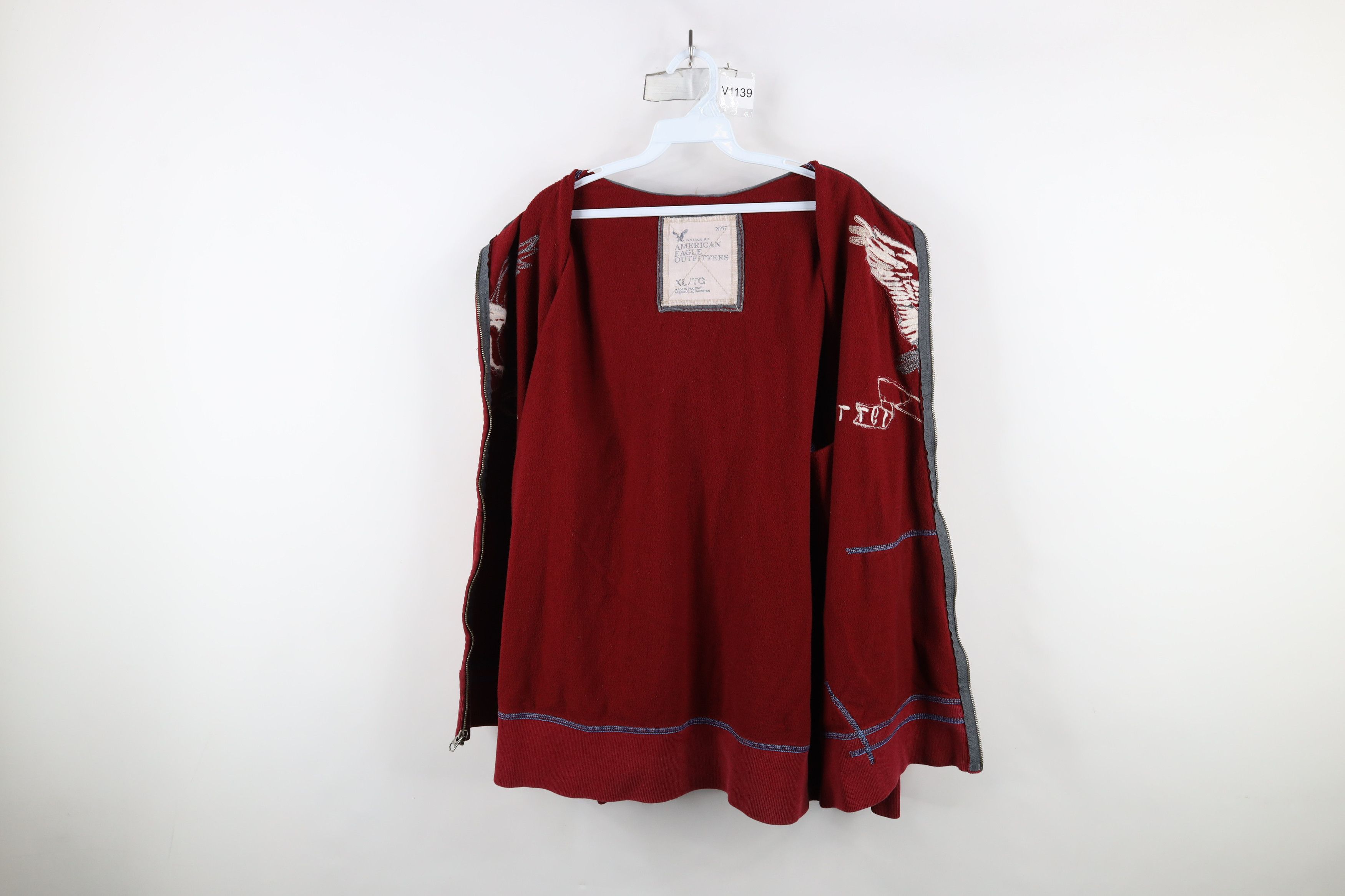 American Eagle Outfitters × Vintage Vintage Y2K American Eagle Outfitters Heavyweight Zip Hoodie Size US XL / EU 56 / 4 - 9 Thumbnail