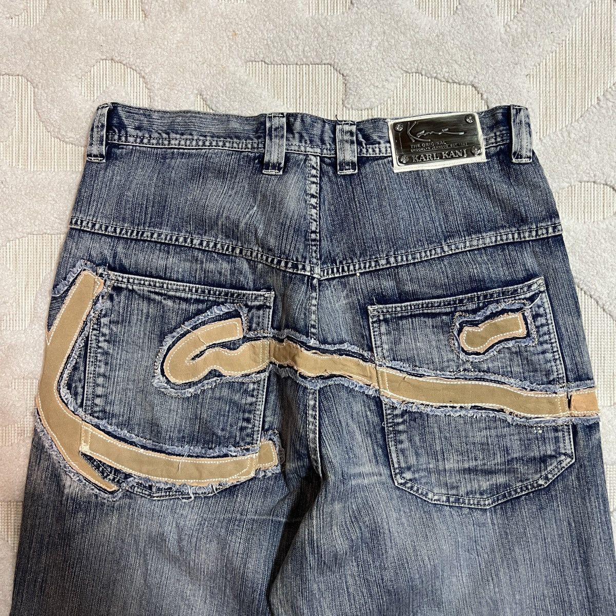 Karl Kani Vintage Grail 90s Karl Kani Embroidered Denim Jeans Size US 34 / EU 50 - 4 Thumbnail