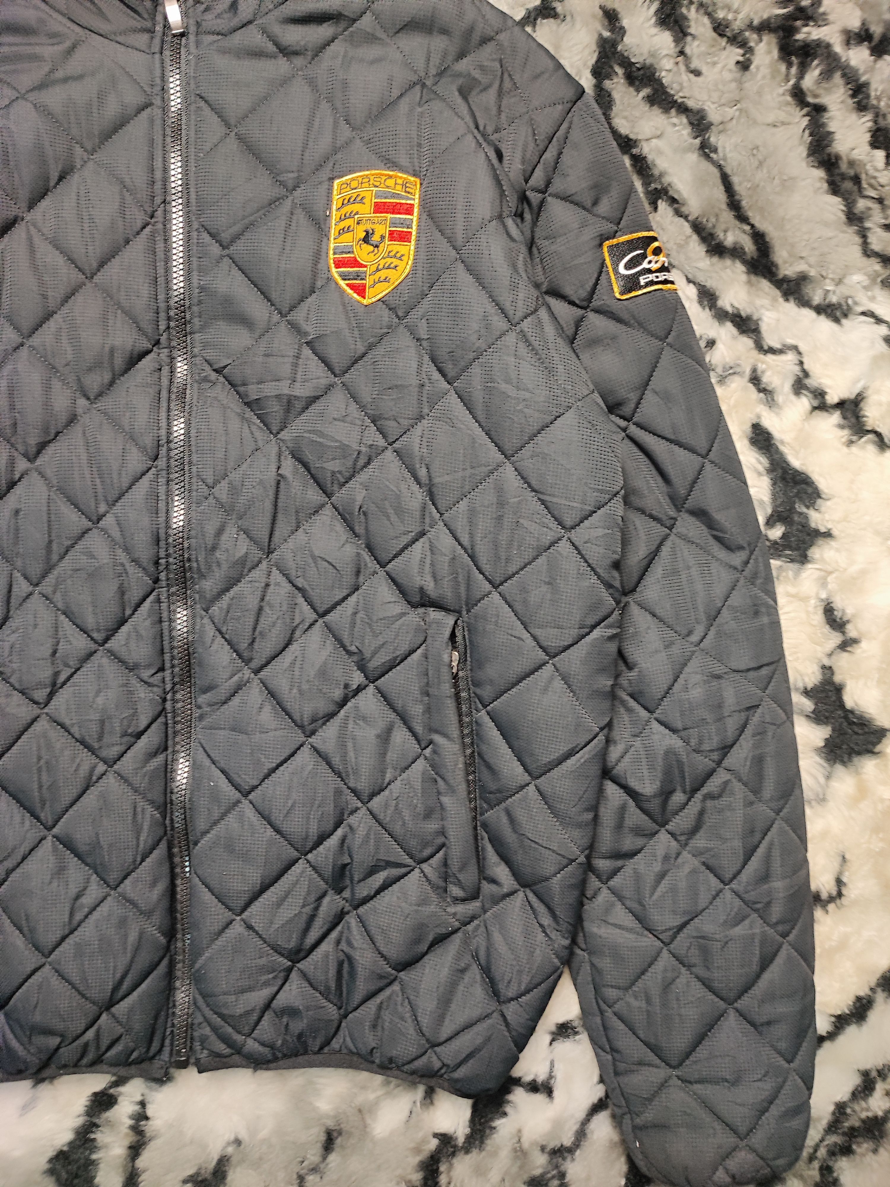 Porsche Design Vintage Porsche Carrera 911 Quilted Racing Jacket Fleece Size US L / EU 52-54 / 3 - 4 Thumbnail