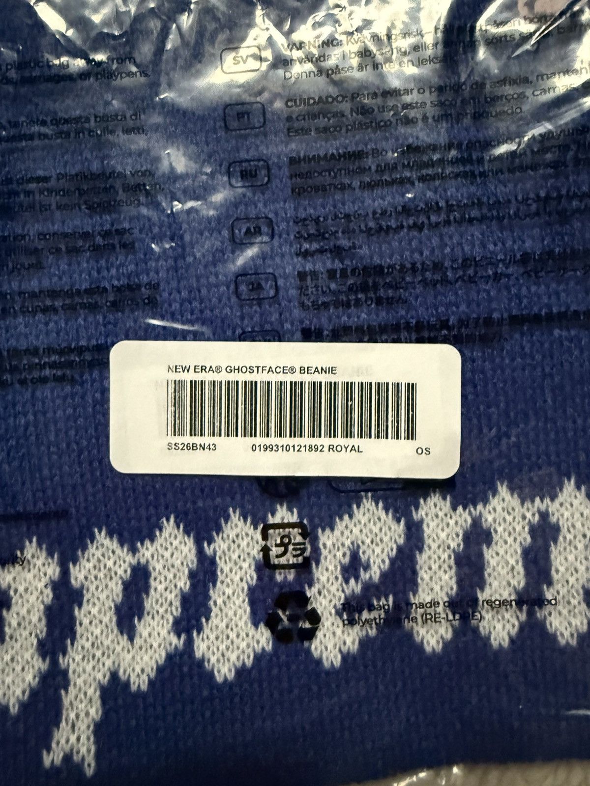 New Era × Supreme Supreme New Era Ghostface Beanie Size ONE SIZE - 3 Thumbnail