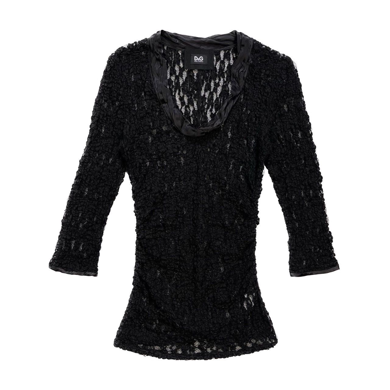 Dolce & Gabbana Dolce & Gabbana Black Mesh Mini Dress Size M / US 6-8 / IT 42-44 - 1 Thumbnail