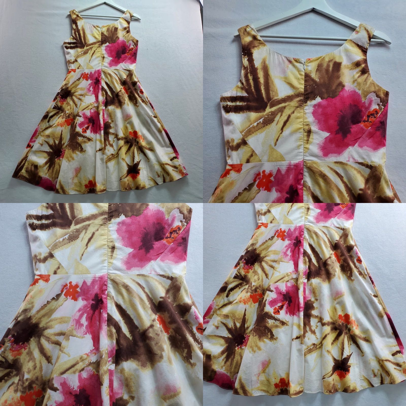 Talbots Talbots Dress Women 8 Petite Floral Stretch Knee Length Sleeveless Round Neck Zipper Casual Multicolor Size M / US 6-8 / IT 42-44 - 8 Thumbnail